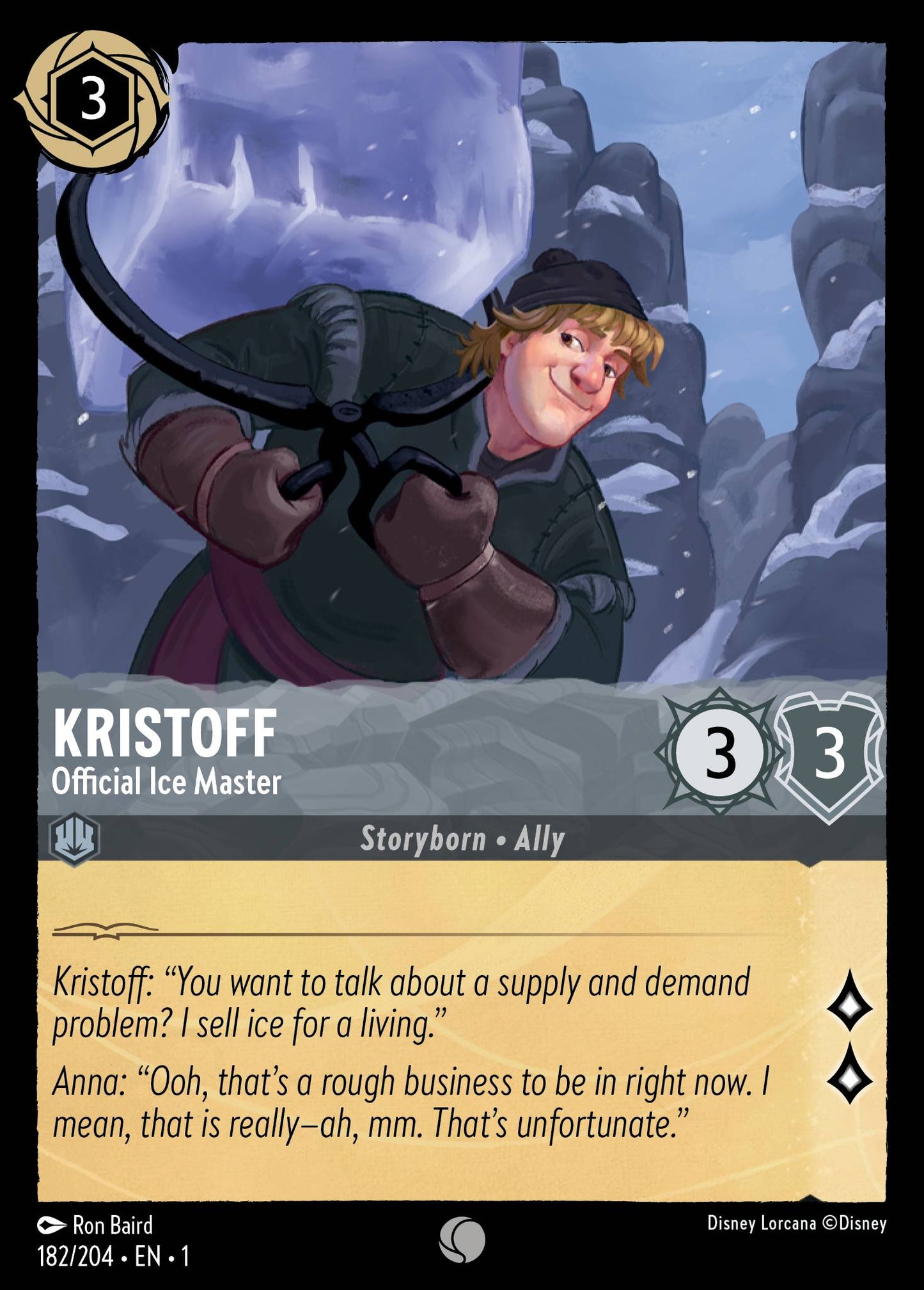 Kristoff - Official Ice Master - Common Lorcana Card