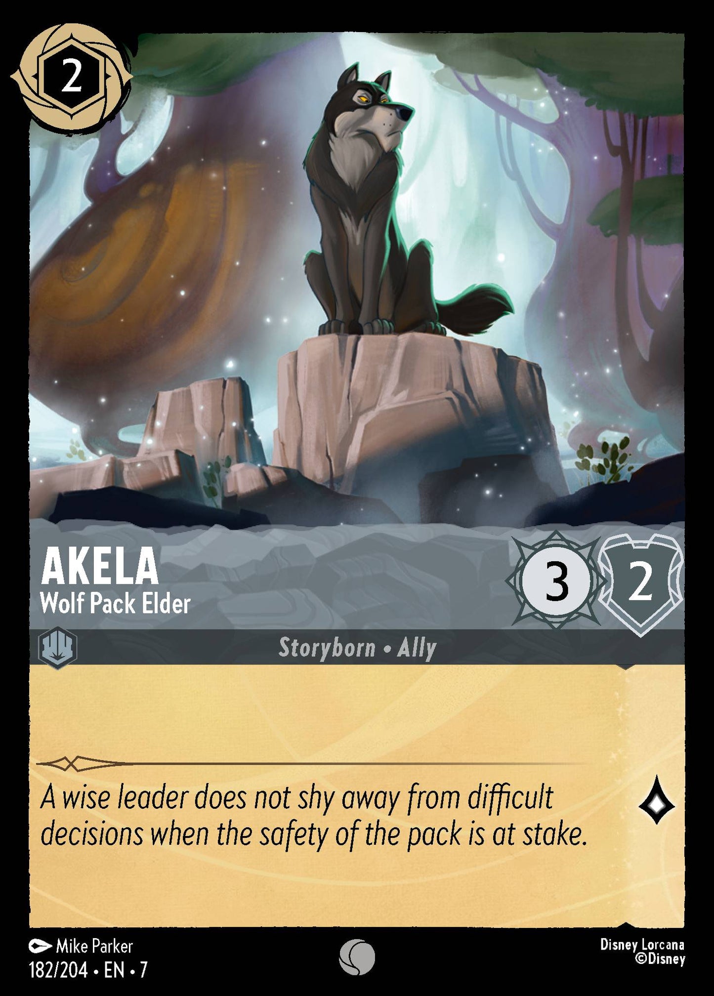 Akela - Wolf Pack Elder - Common Lorcana Card
