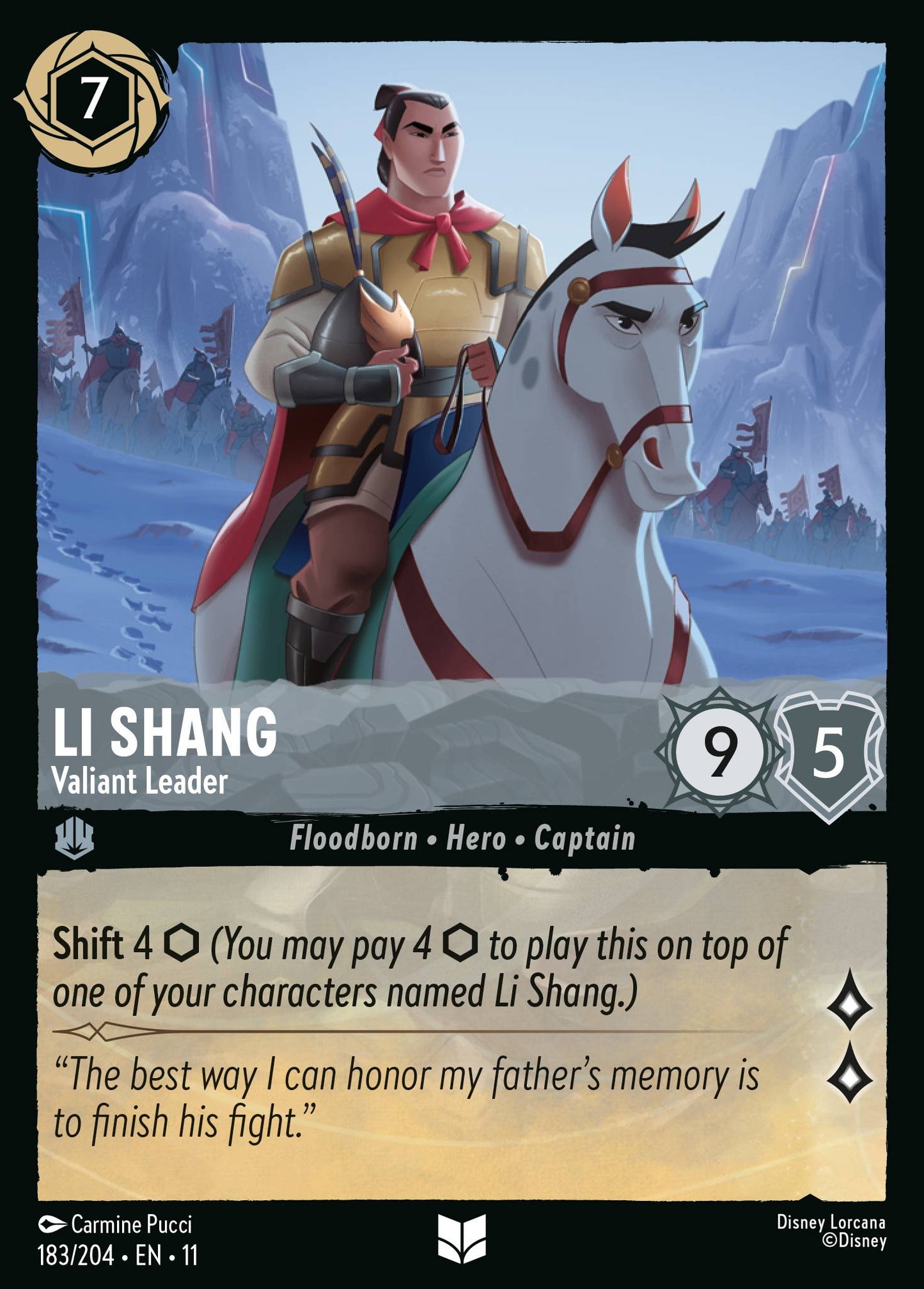 Li Shang - Valiant Leader - Uncommon Lorcana Card