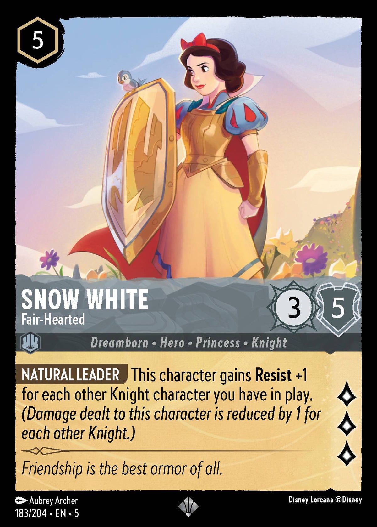 Snow White - Fair-Hearted - Super Rare Lorcana Card