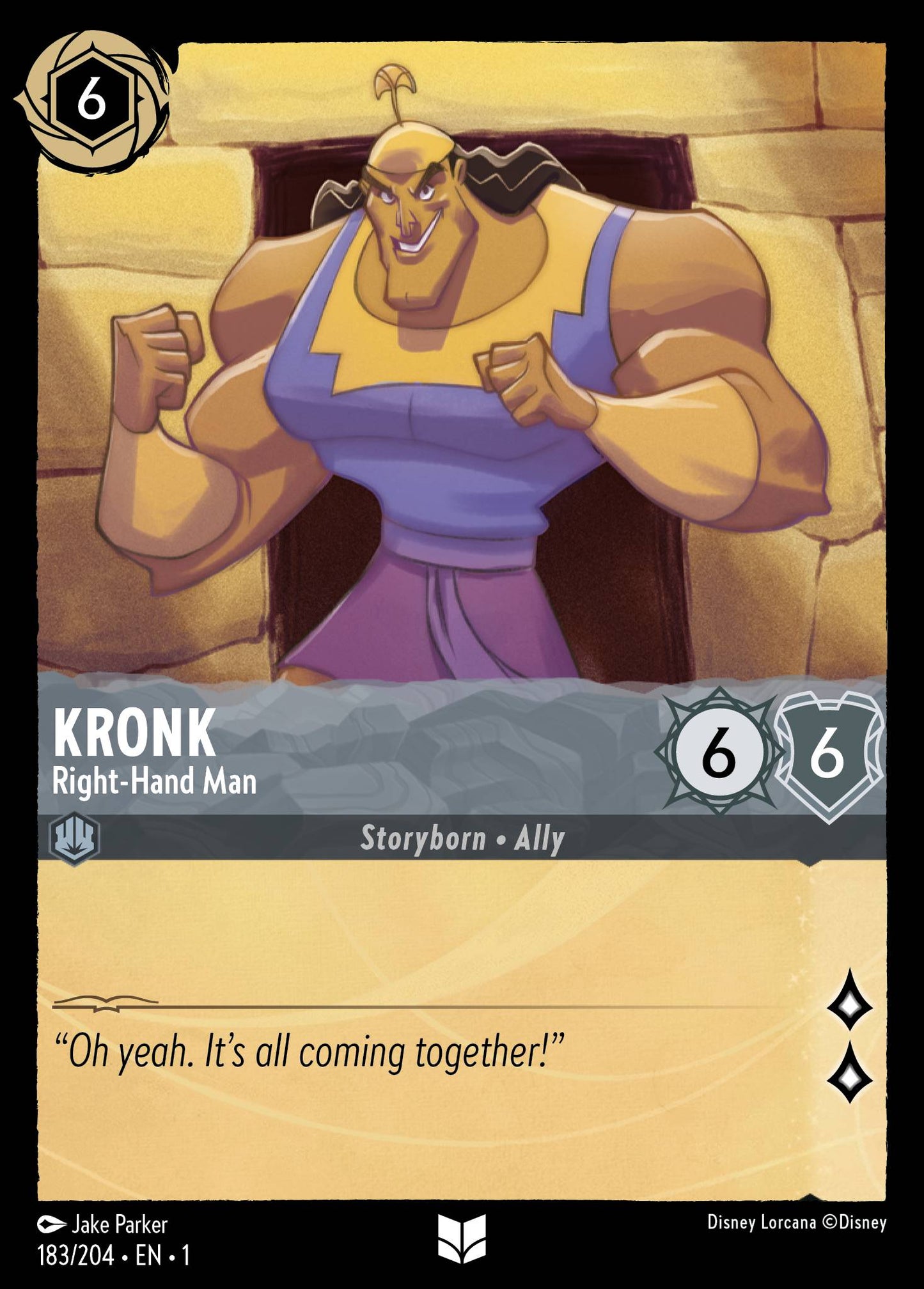 Kronk - Right-Hand Man - Uncommon Lorcana Card