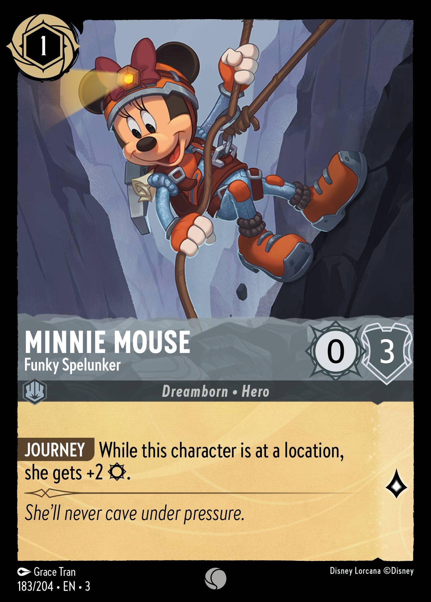 Minnie Mouse - Funky Spelunker - Common Lorcana Card