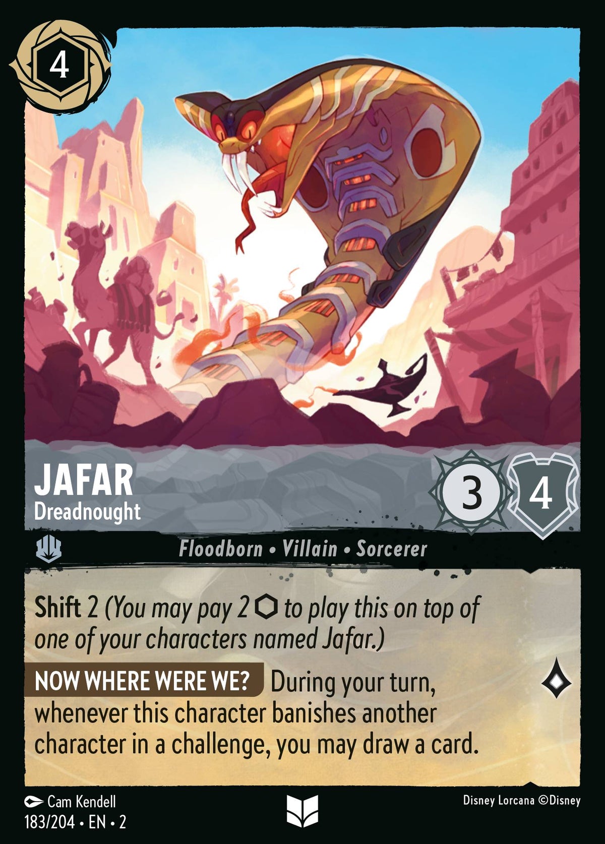 Jafar - Dreadnought - Uncommon Lorcana Card