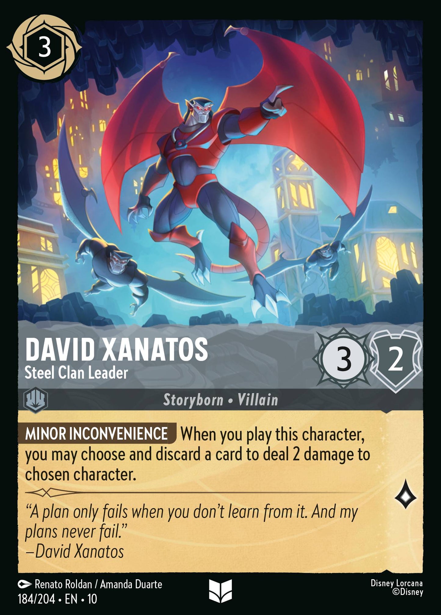 David Xanatos - Steel Clan Leader - Uncommon Lorcana Card