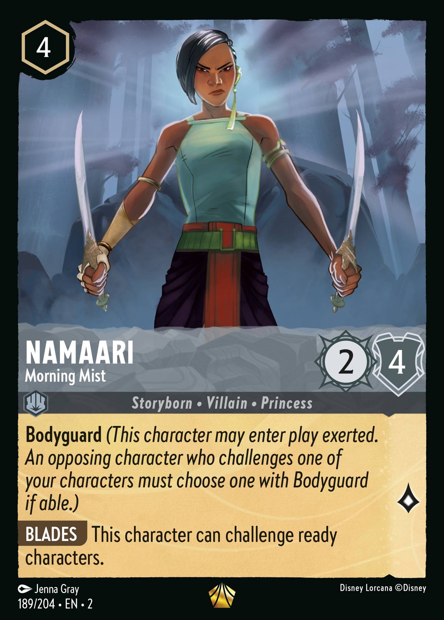 Namaari - Morning Mist - Legendary Lorcana Card