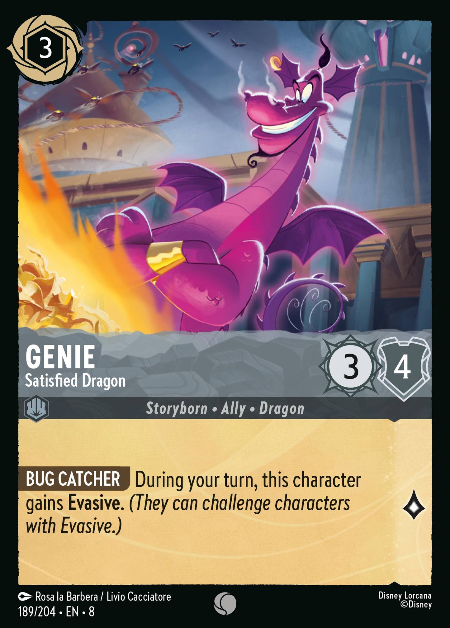 Genie - Satisfied Dragon - Common Lorcana Card