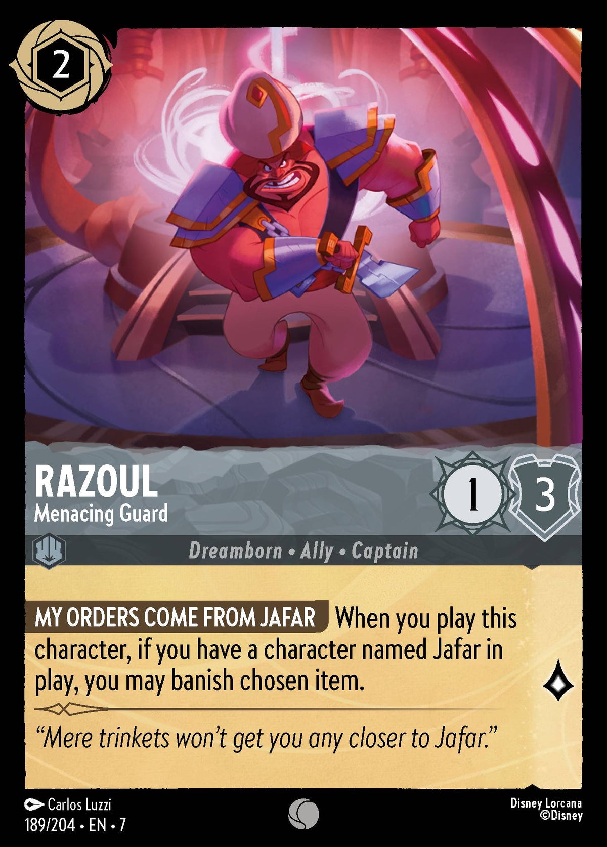 Razoul - Menacing Guard - Common Lorcana Card
