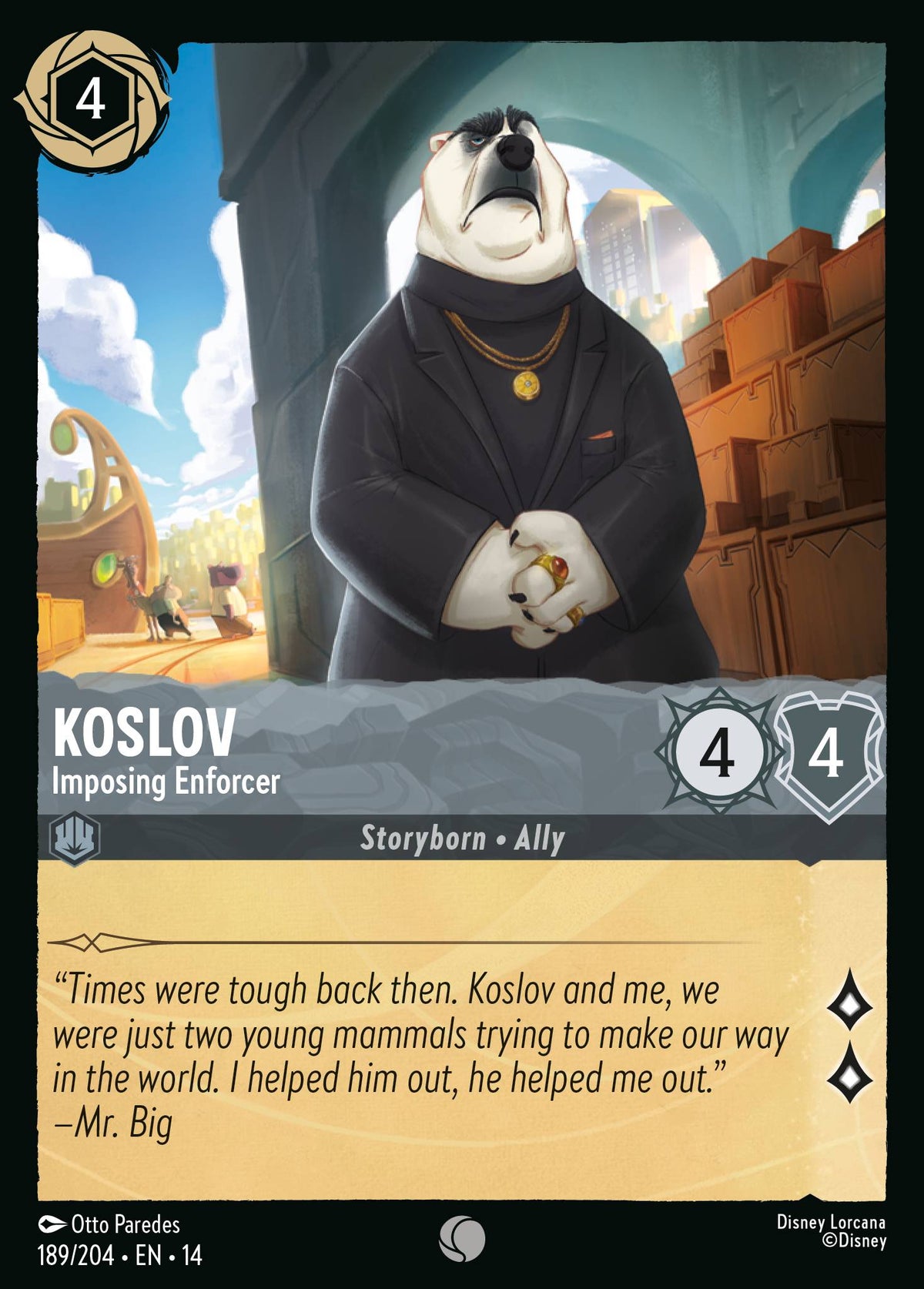 Koslov - Imposing Enforcer - Common Lorcana Card