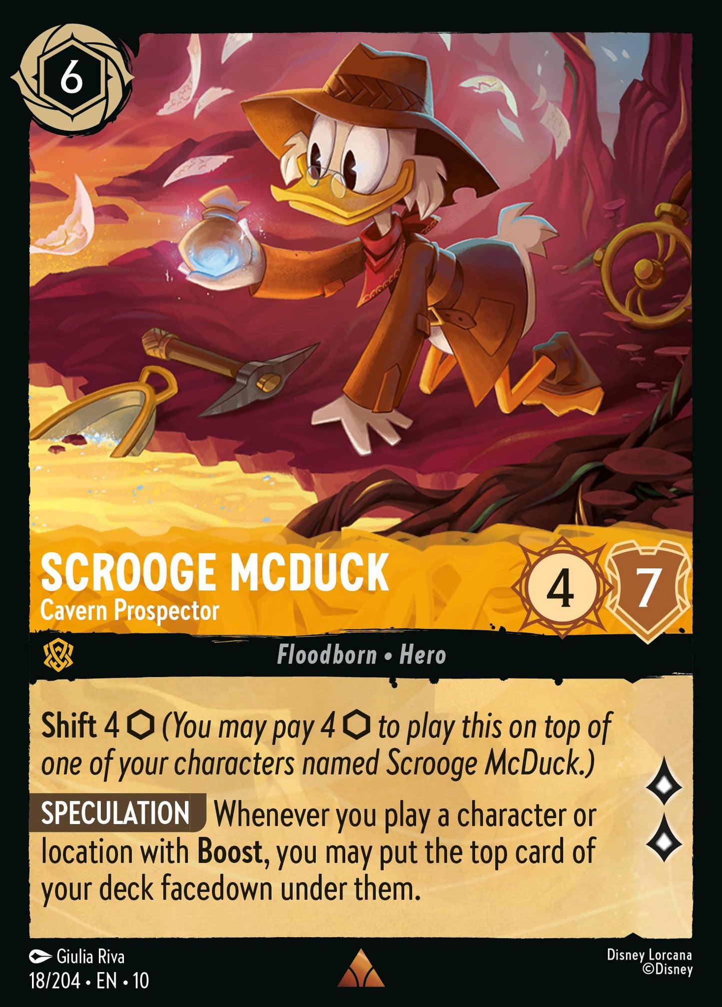 Scrooge McDuck - Cavern Prospector - Rare Lorcana Card
