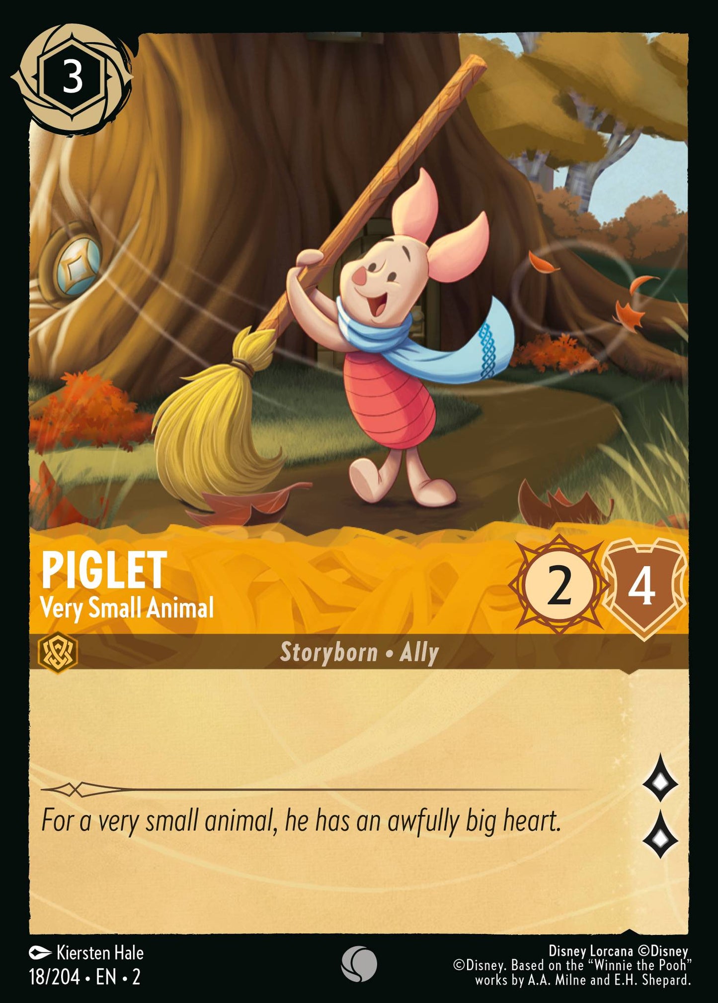 Piglet - Very Small Animal - Common Lorcana Card