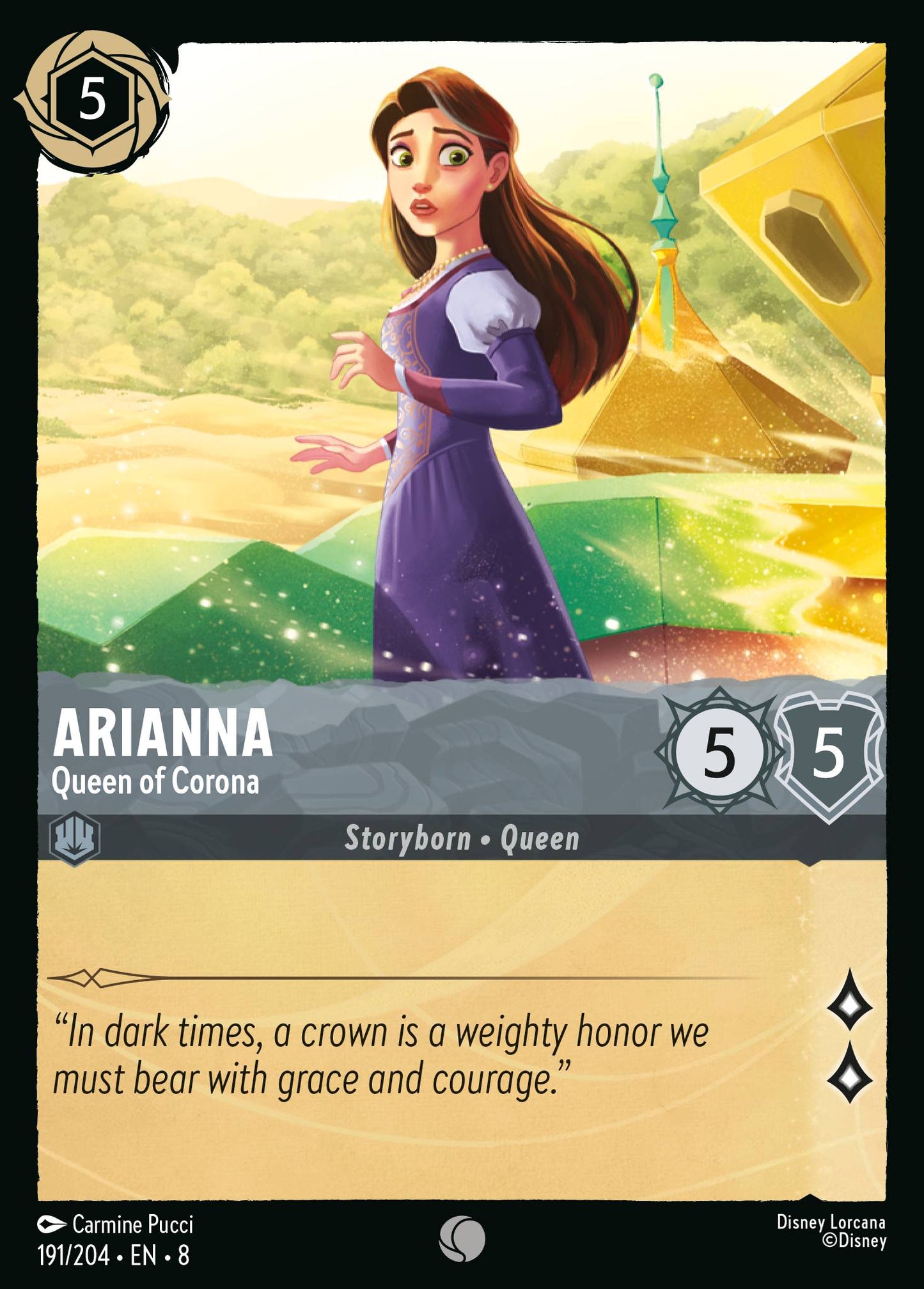 Arianna - Queen of Corona - Common Lorcana Card