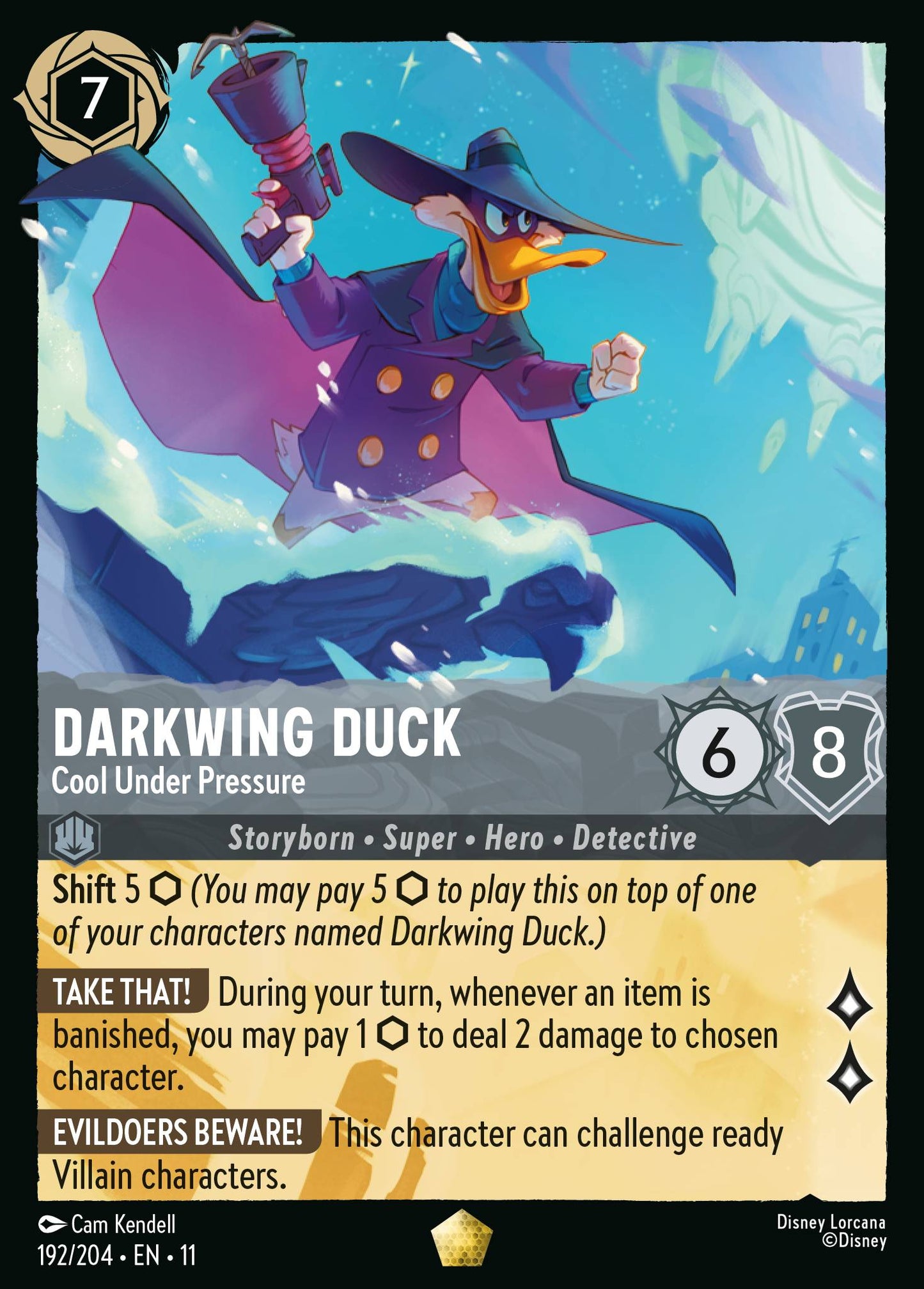 Darkwing Duck - Cool Under Pressure - Legendary Lorcana Card