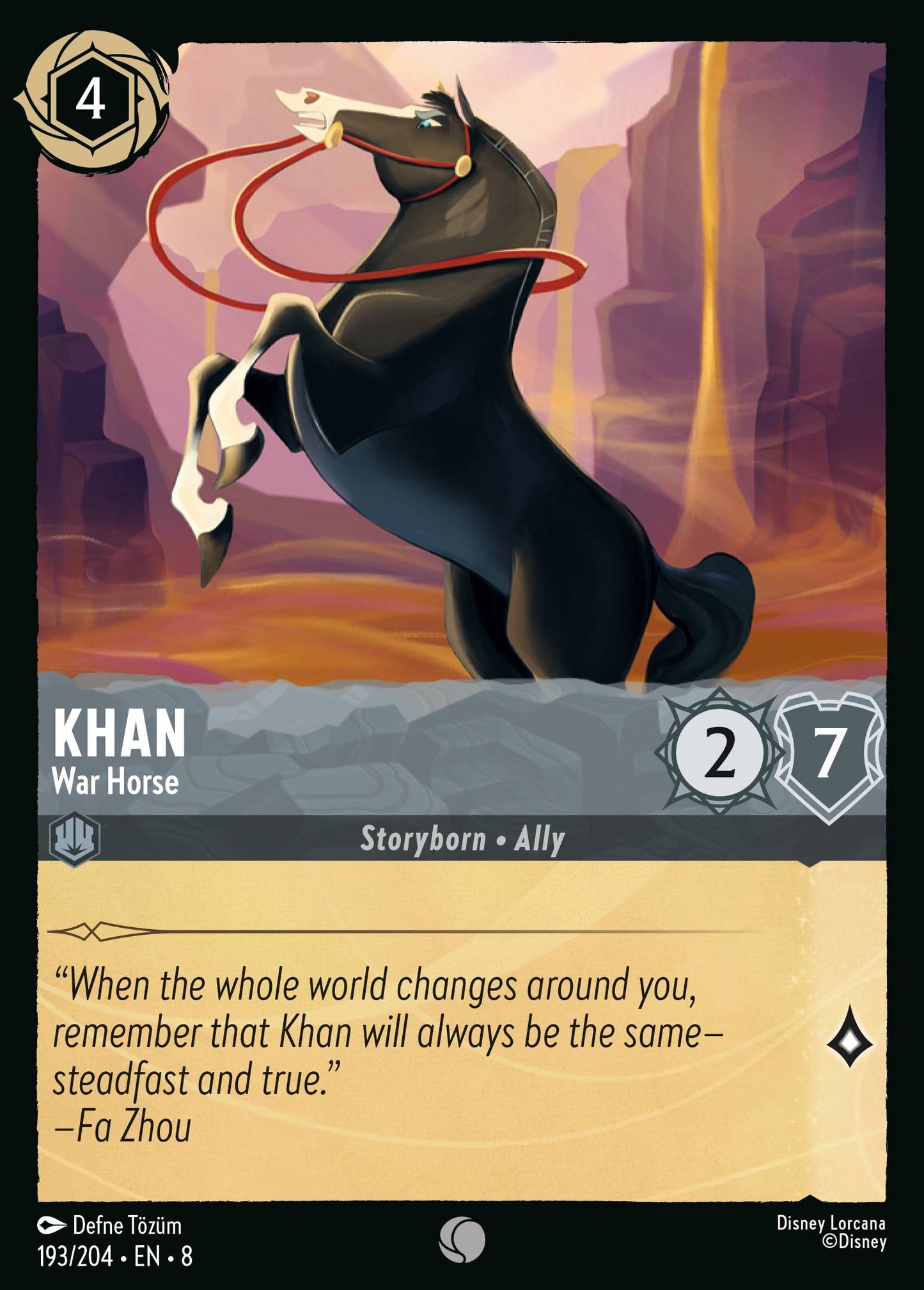 Khan - War Horse - Common Lorcana Card
