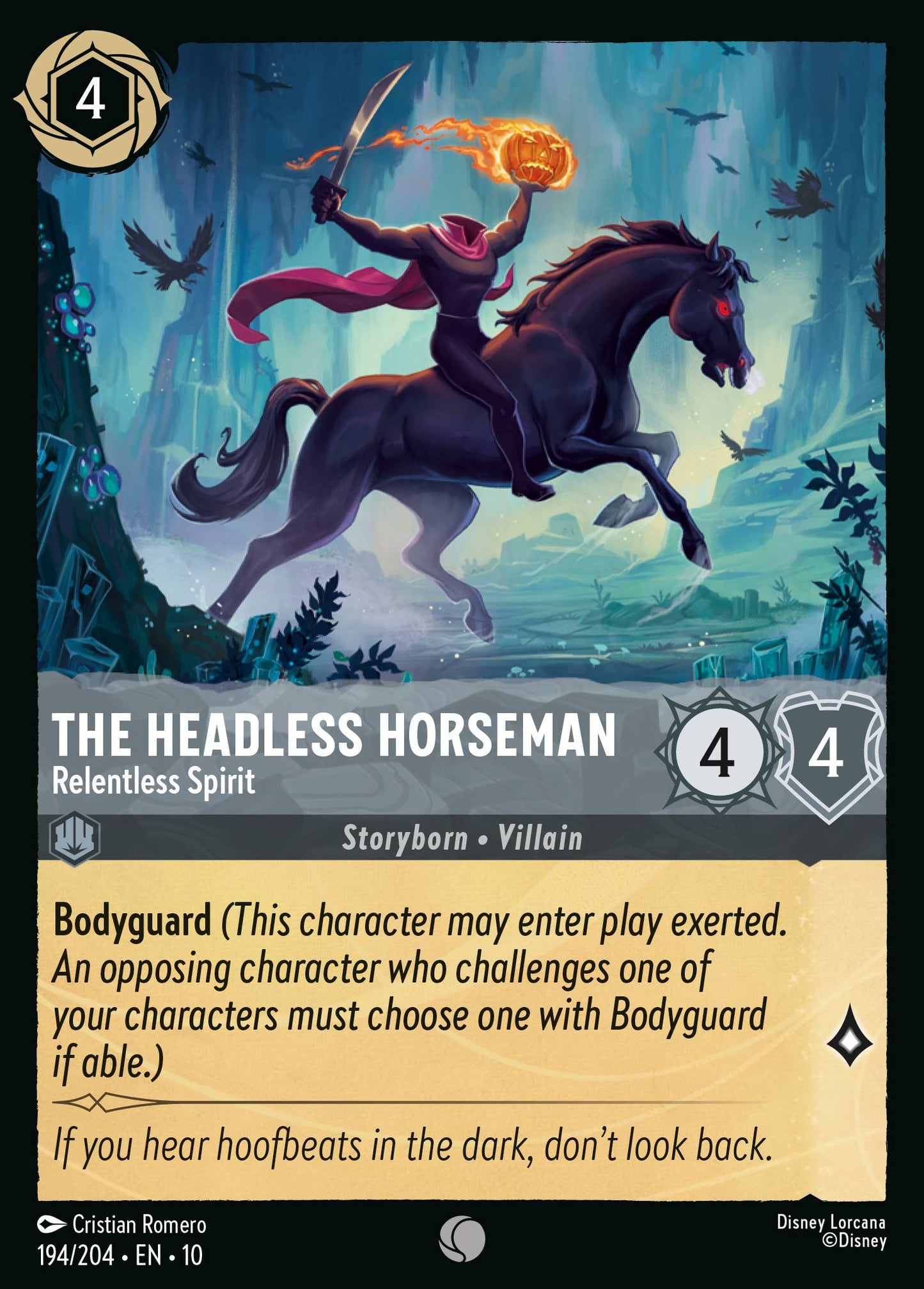The Headless Horseman - Relentless Spirit - Common Lorcana Card