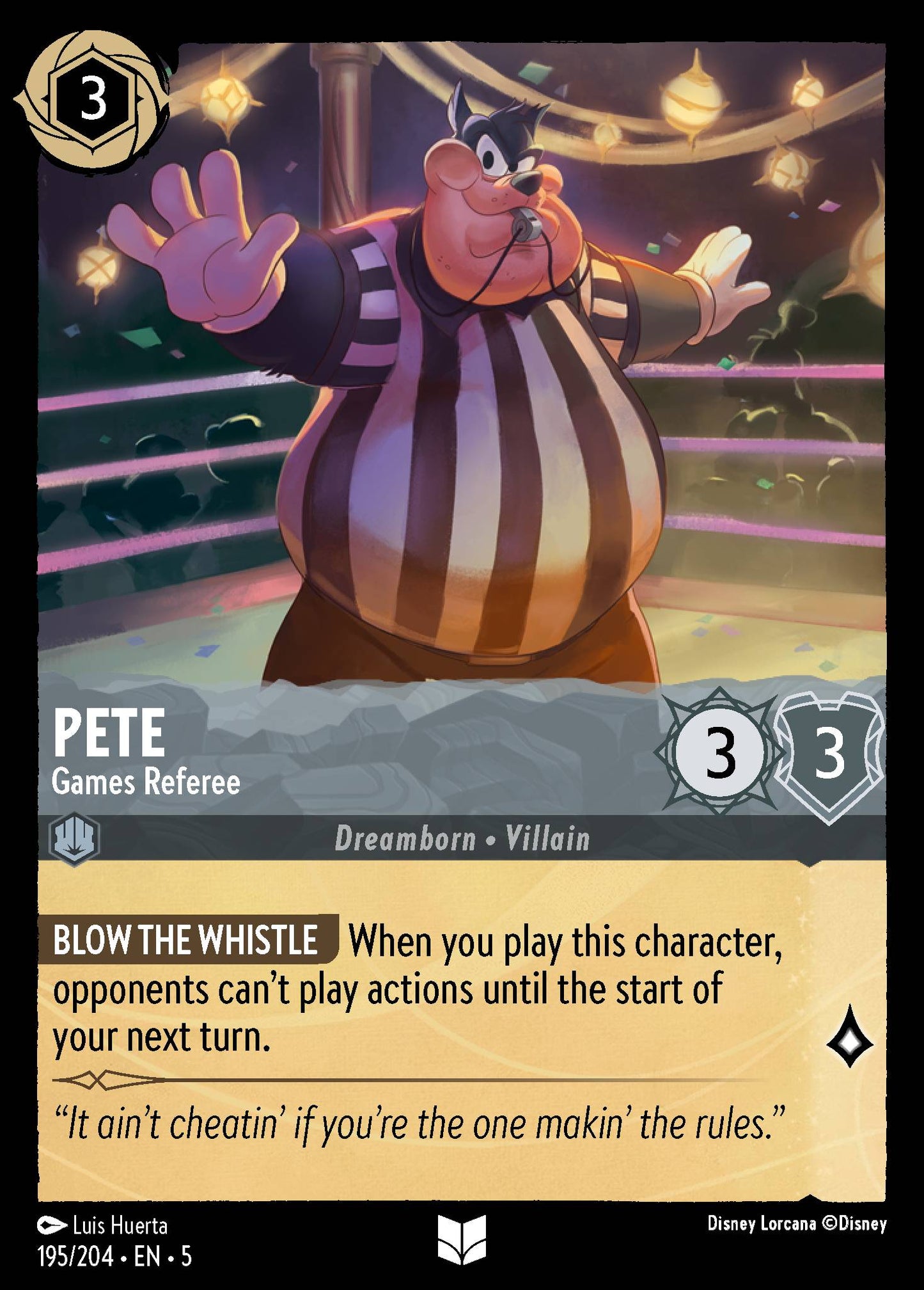 Pete - Games Referee - Uncommon Lorcana Card