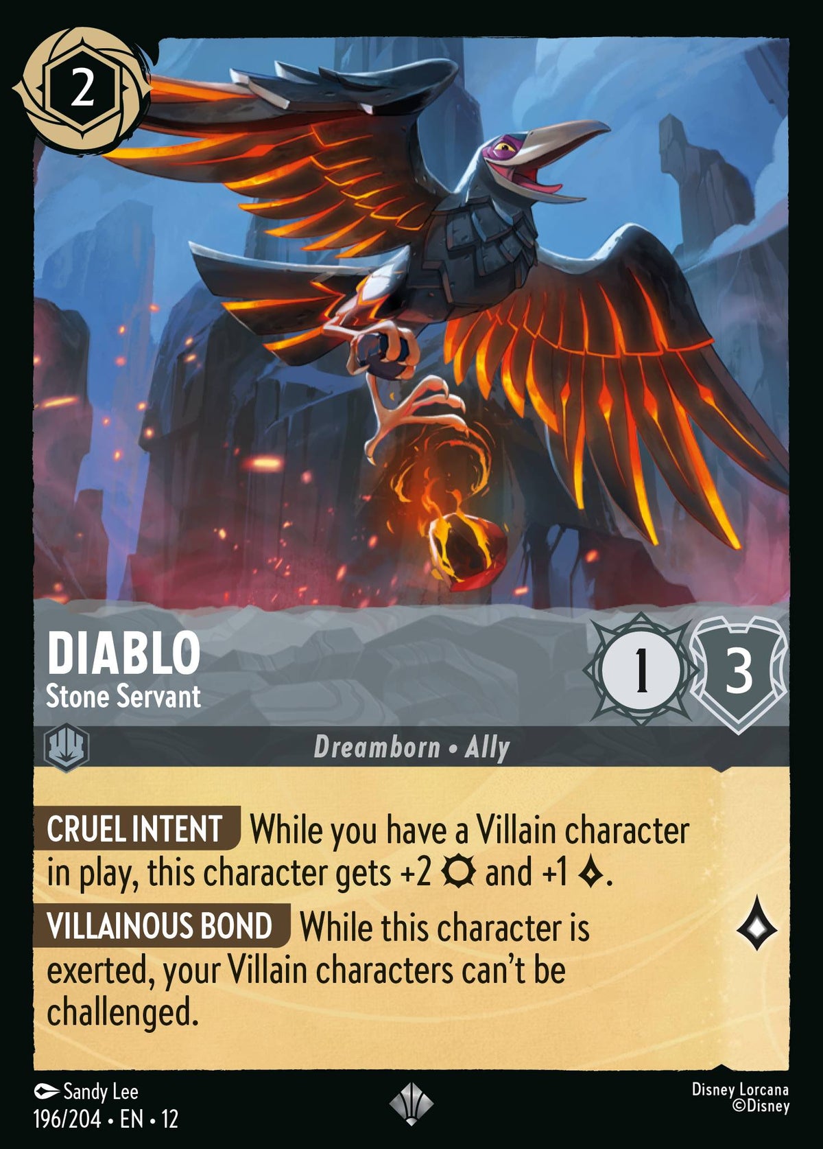 Diablo - Stone Servant - Super Rare Lorcana Card