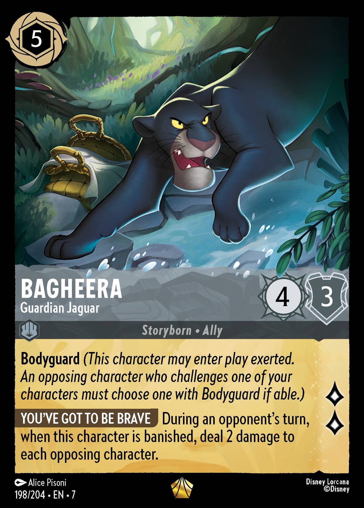 Bagheera - Guardian Jaguar - Legendary Lorcana Card