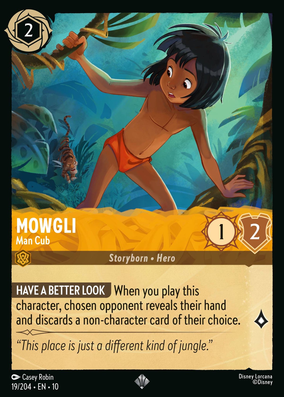 Mowgli - Man Cub - Super Rare Lorcana Card