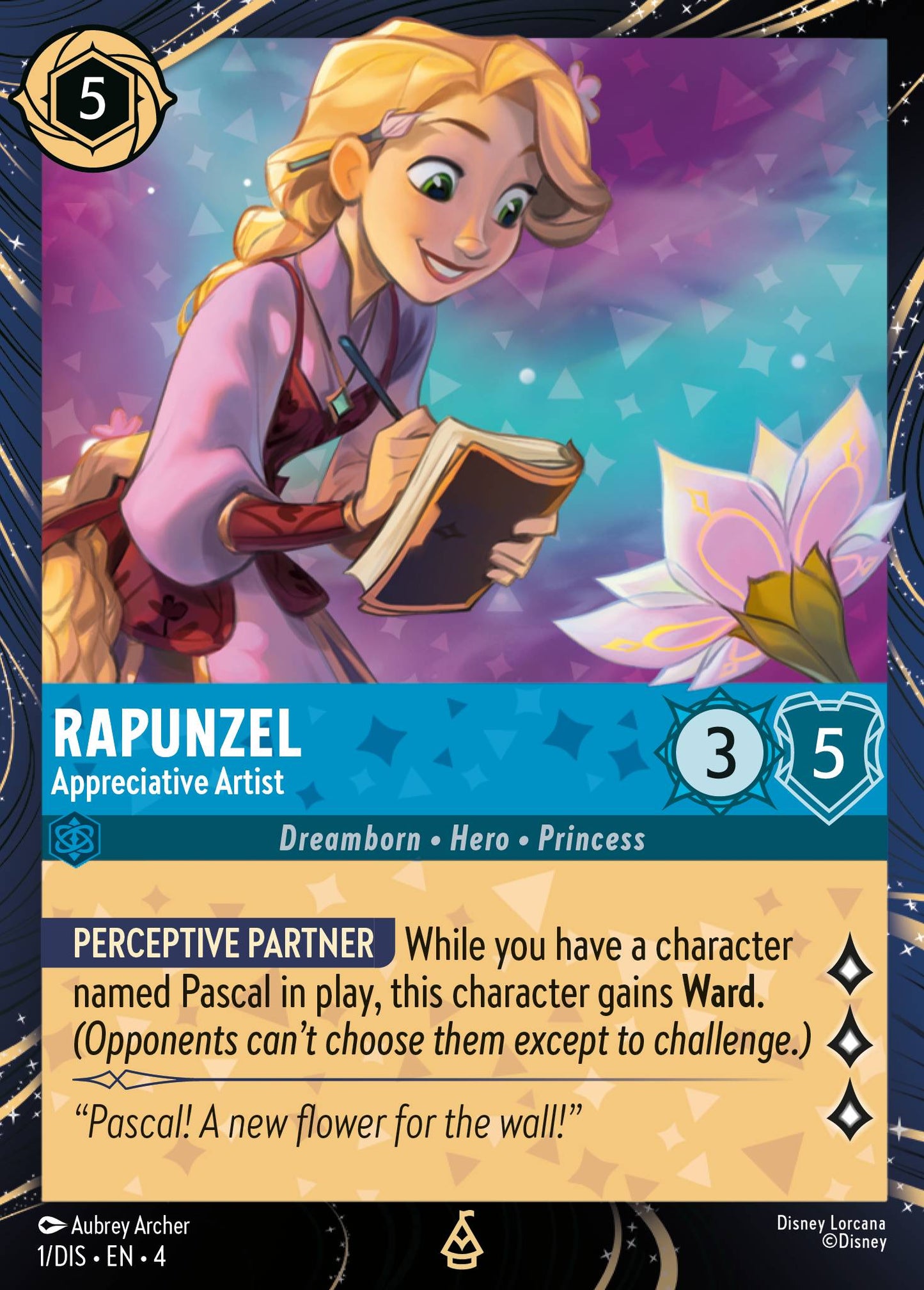 Rapunzel - Appreciative Artist - Disney Lorcana Promo Cards - Holofoil
