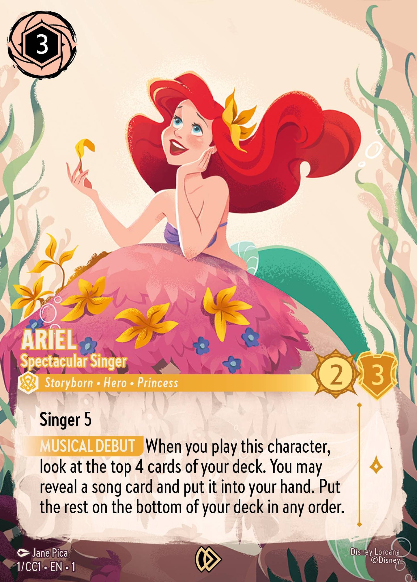 Ariel - Spectacular Singer - Disney Lorcana Promo Cards - Holofoil