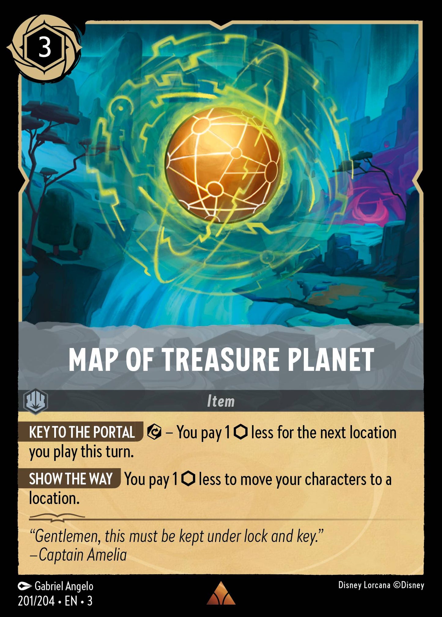 Map of Treasure Planet - Rare Lorcana Card