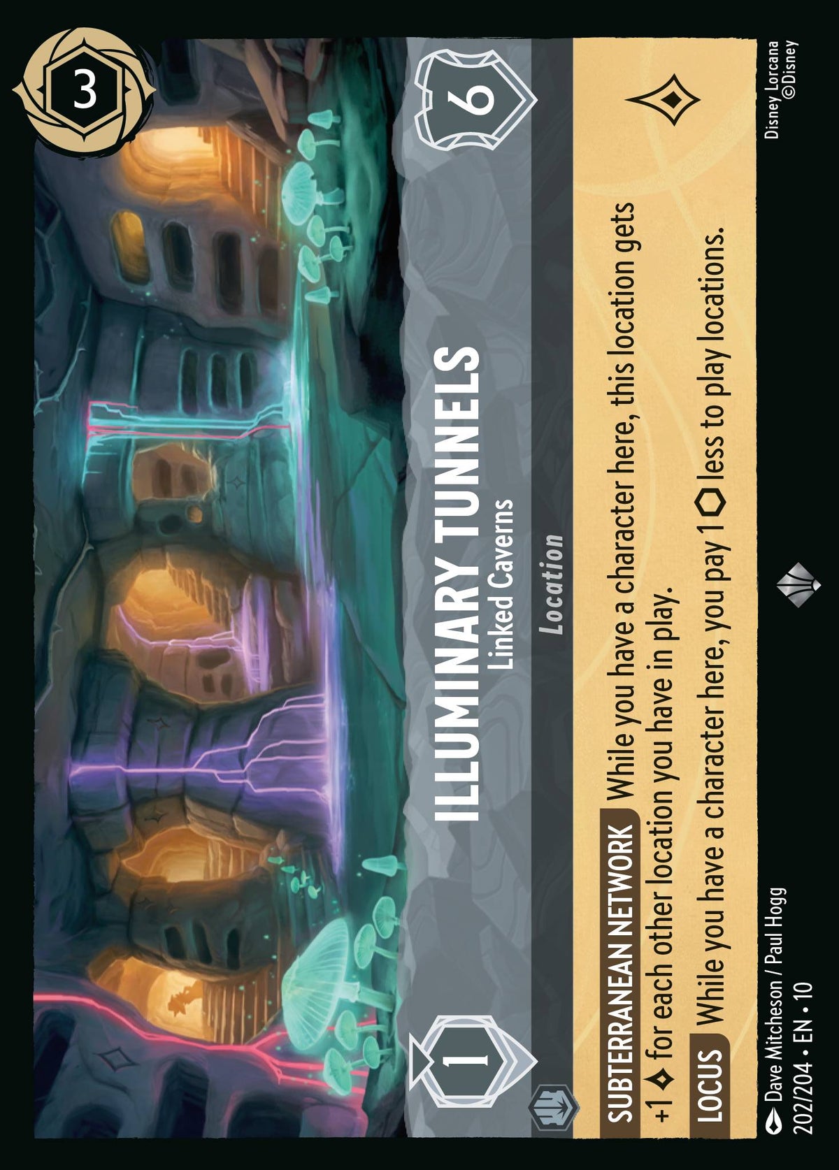 Illuminary Tunnels - Linked Caverns - Super Rare Lorcana Card