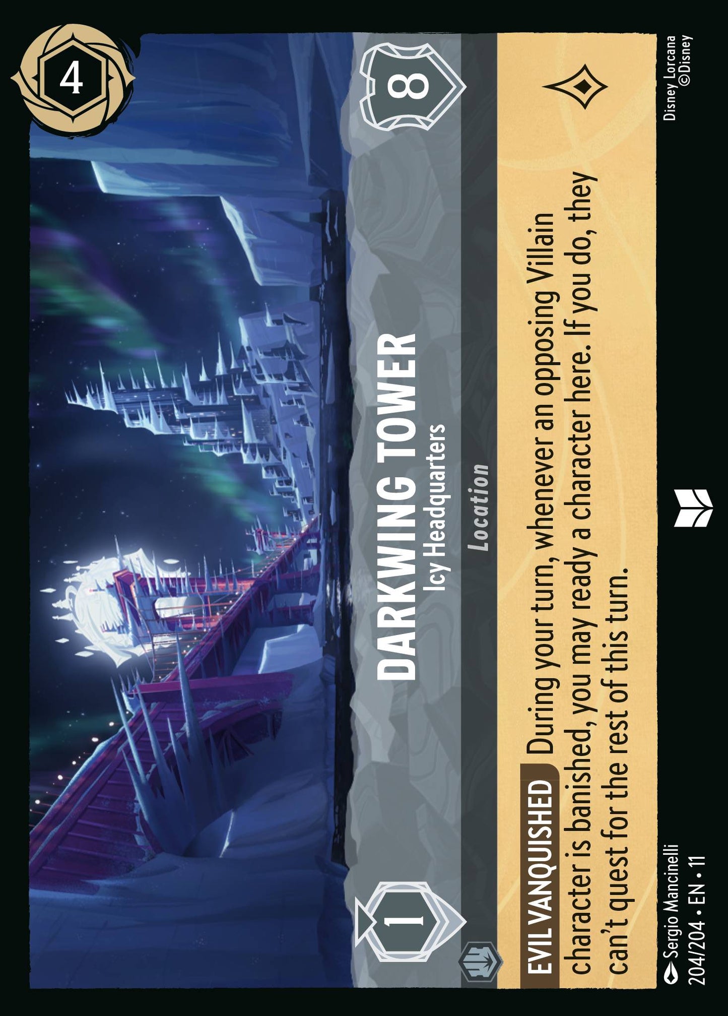 Darkwing Tower - Icy Headquarters - Uncommon Lorcana Card