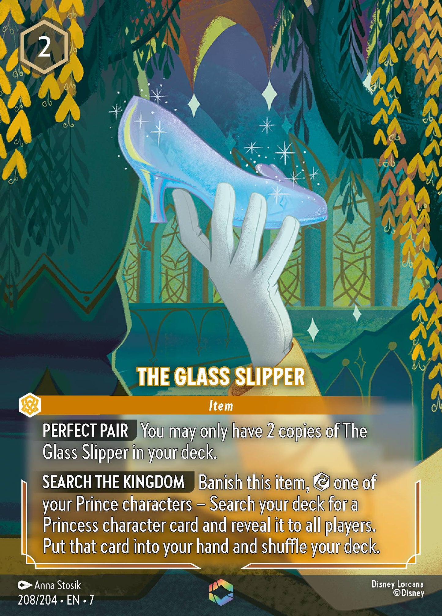 The Glass Slipper (Enchanted) - Enchanted Lorcana Holofoil Card