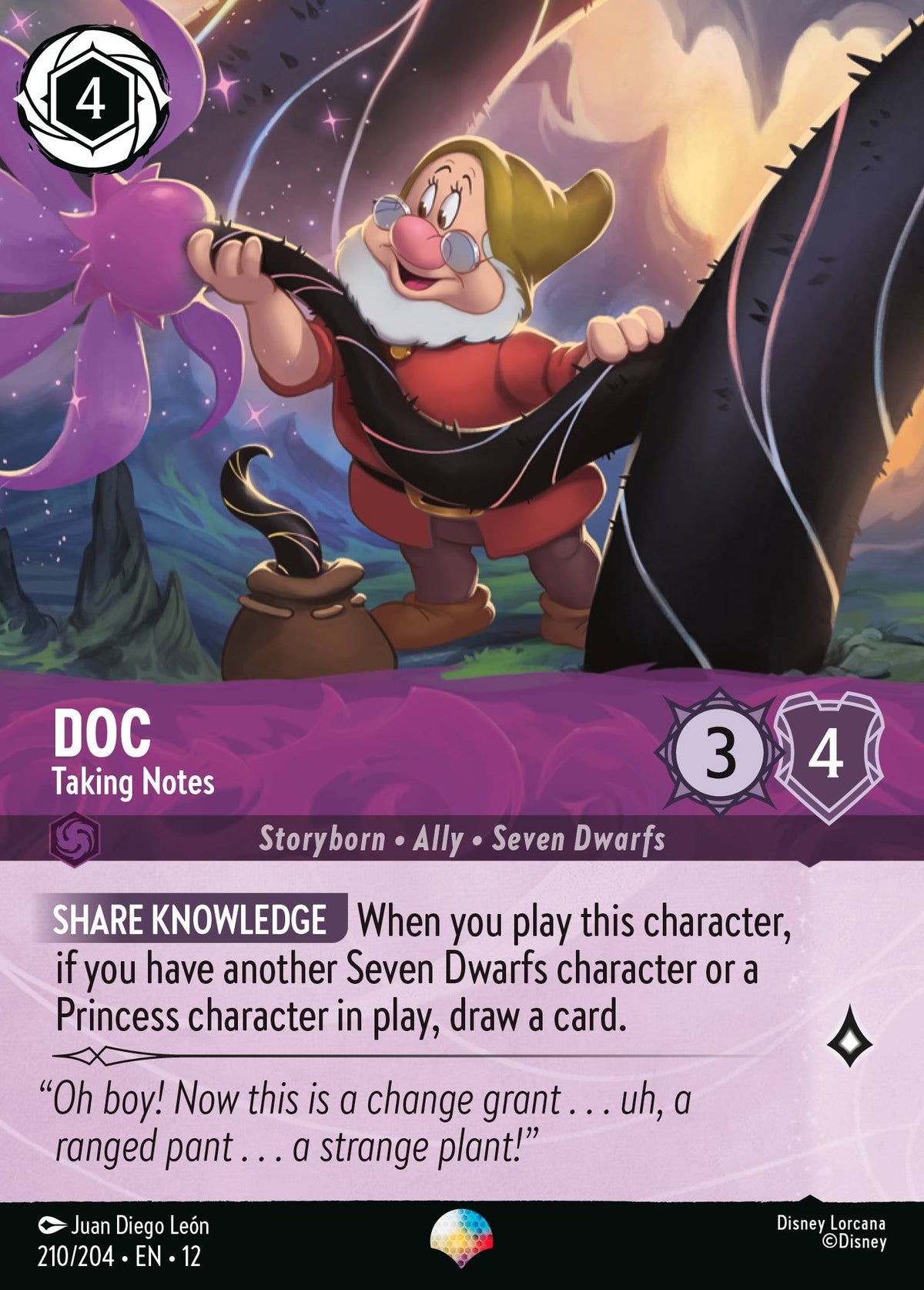 Doc - Taking Notes (Epic) - Disney Lorcana