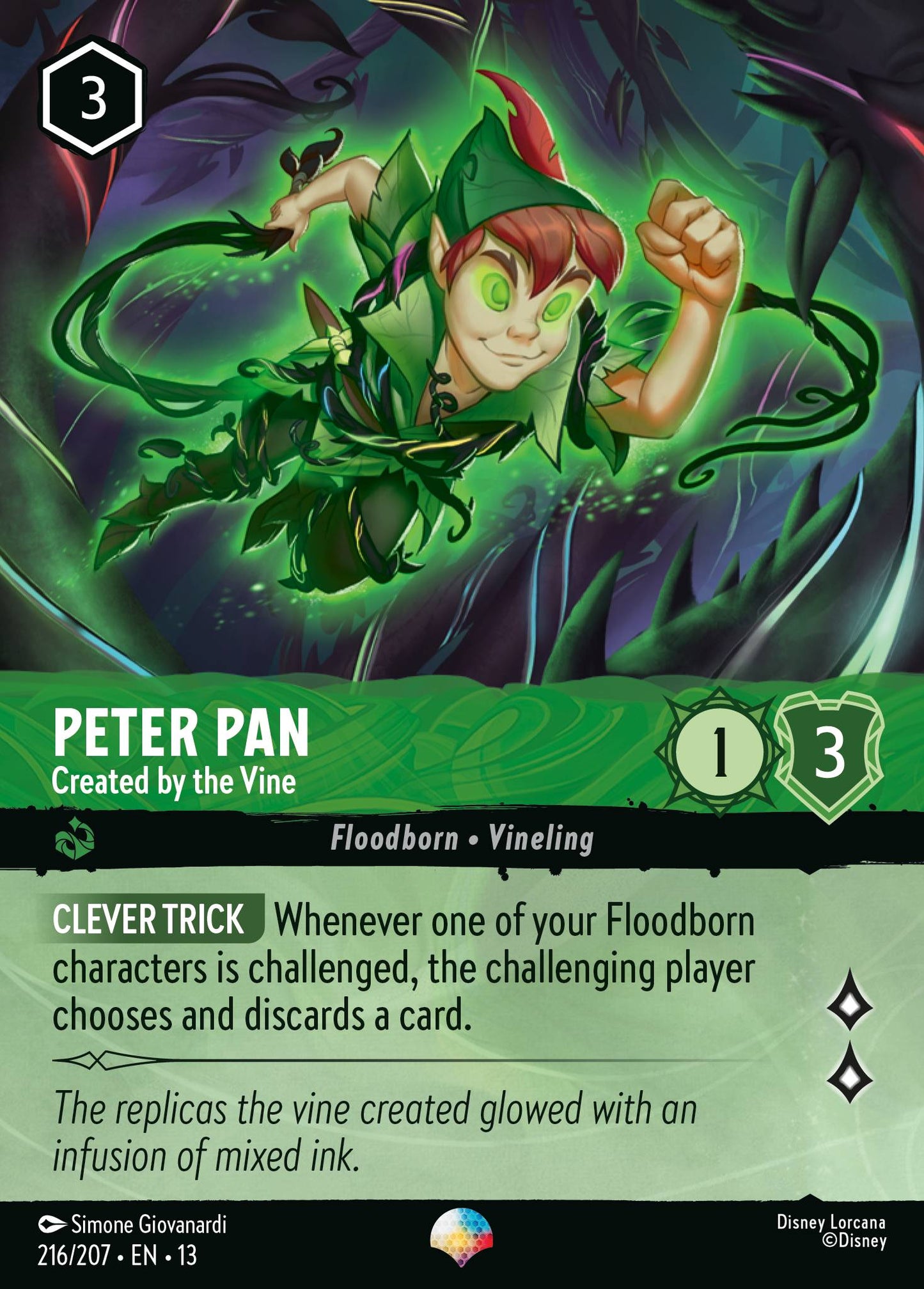Peter Pan - Created by the Vine (Epic) - Disney Lorcana