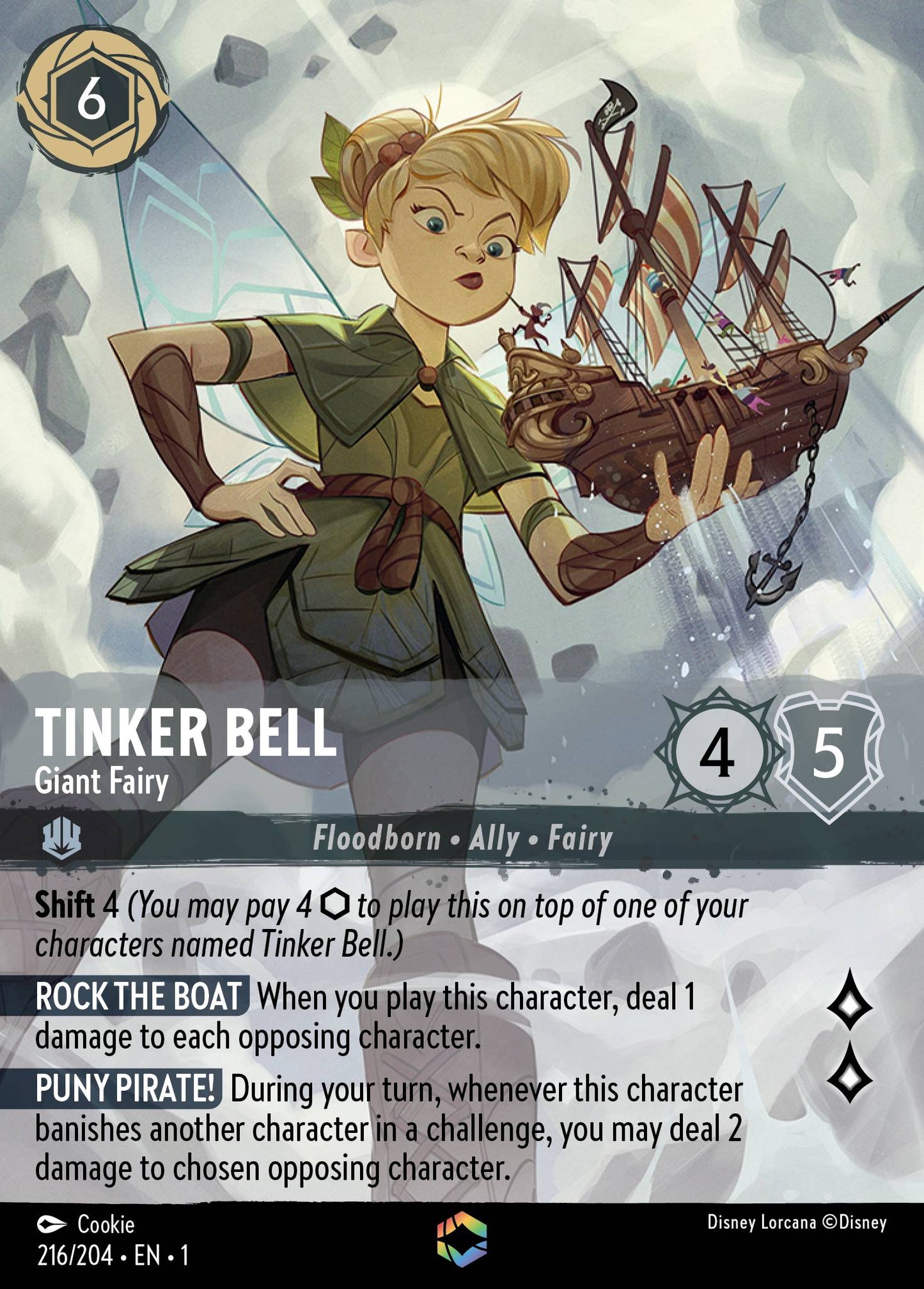 Tinker Bell - Giant Fairy (Enchanted) - Enchanted Lorcana Holofoil Card