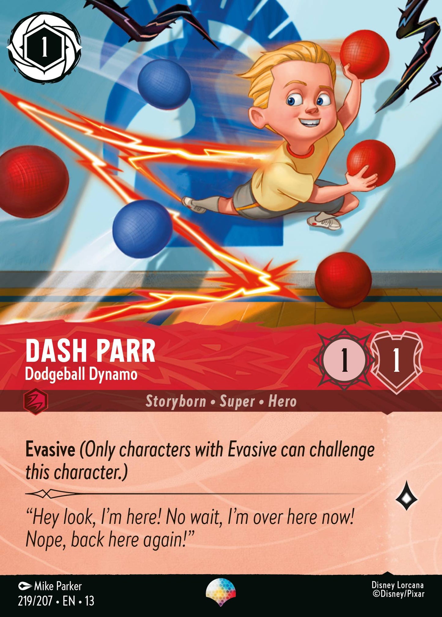 Dash Parr - Dodgeball Dynamo (Epic) - Disney Lorcana