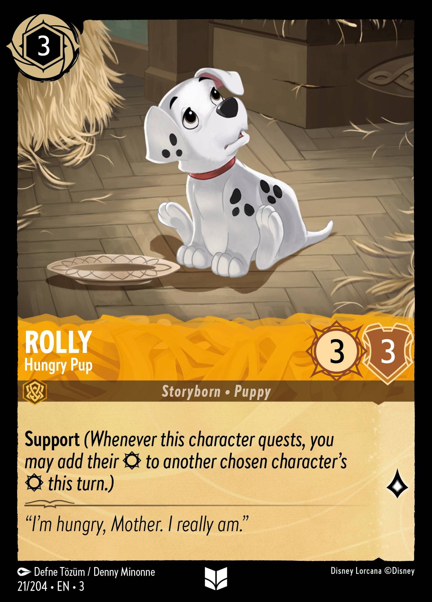 Rolly - Hungry Pup - Uncommon Lorcana Card