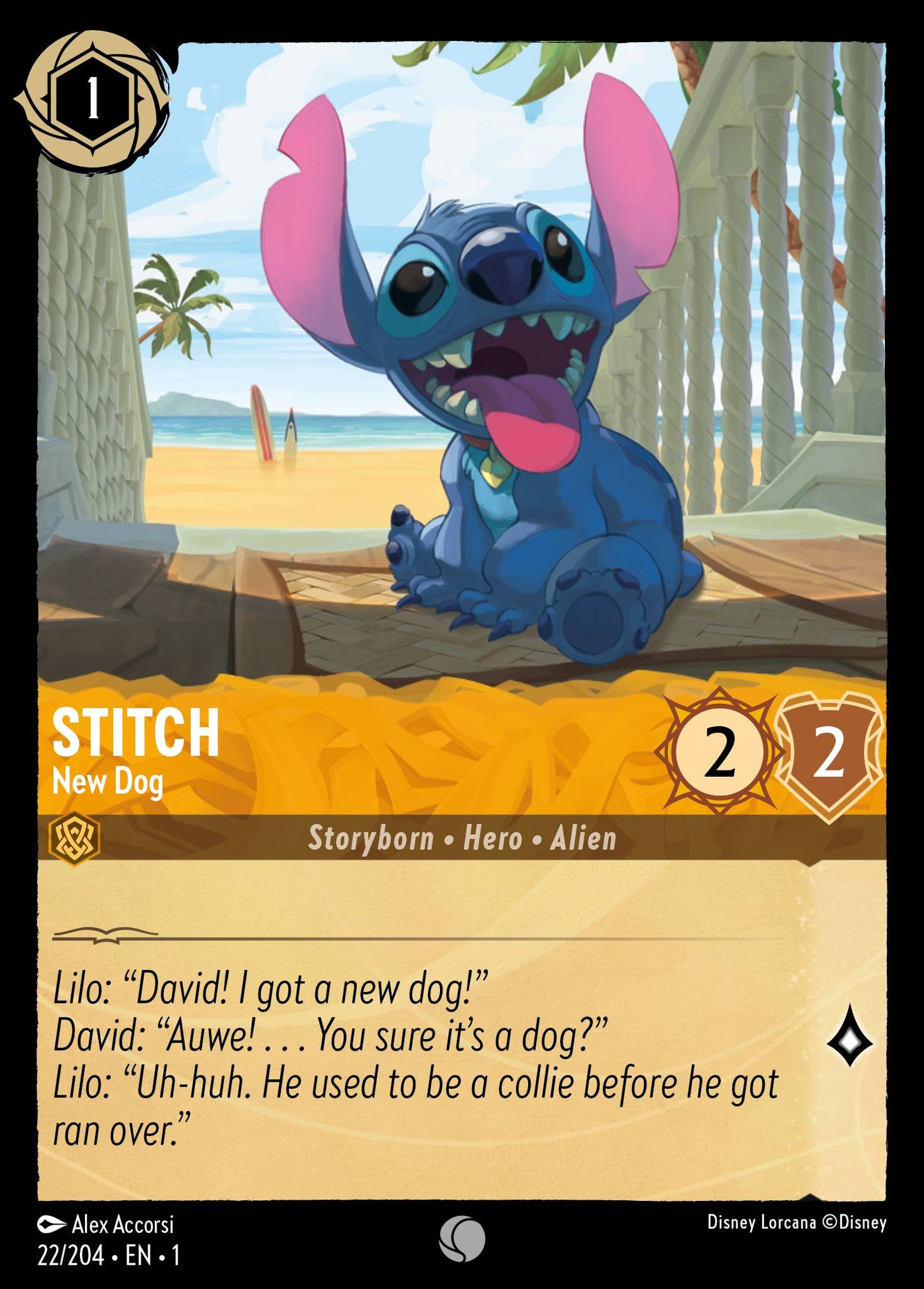 Stitch - New Dog - Common Lorcana Card