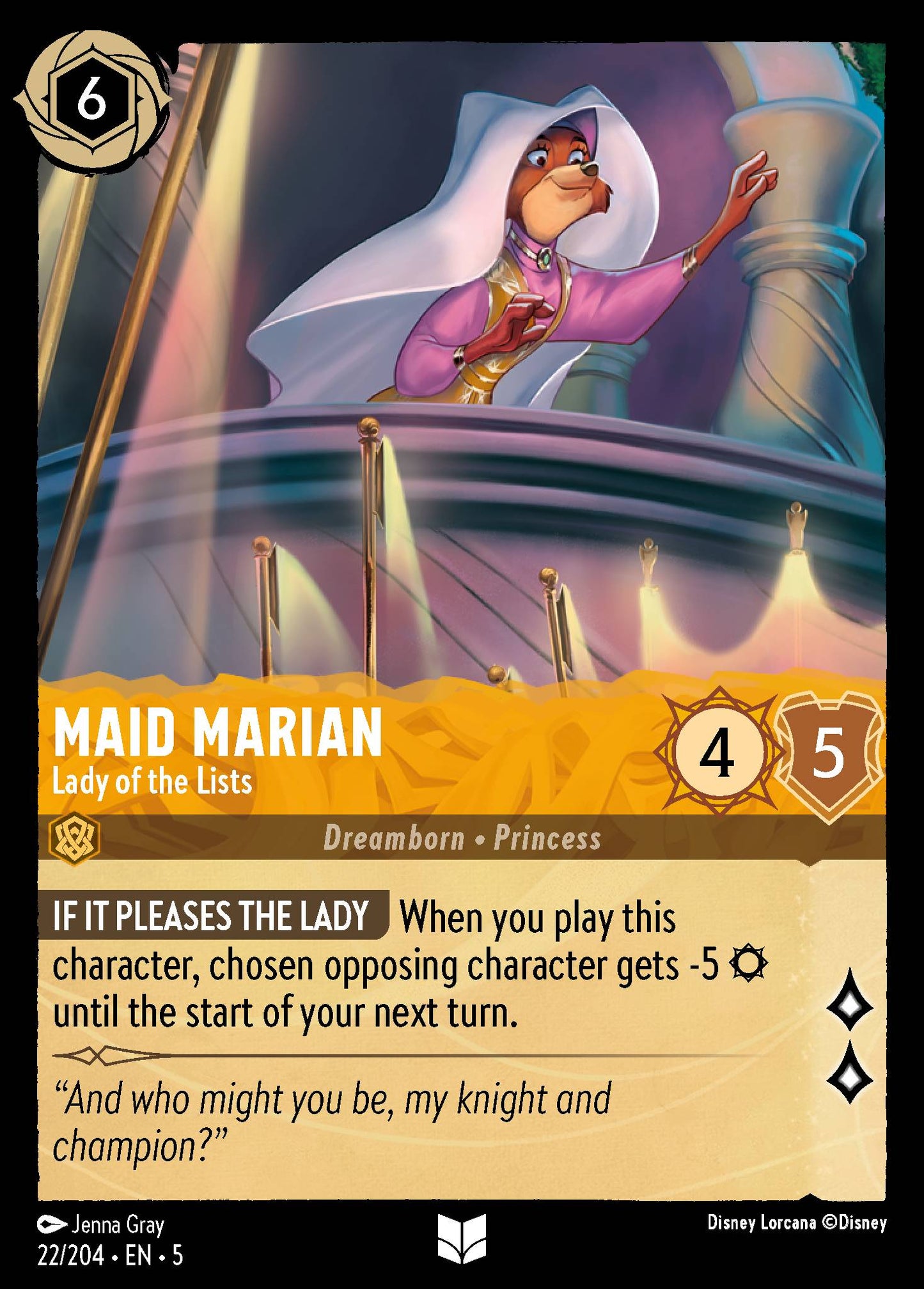 Maid Marian - Lady of the Lists - Uncommon Lorcana Card