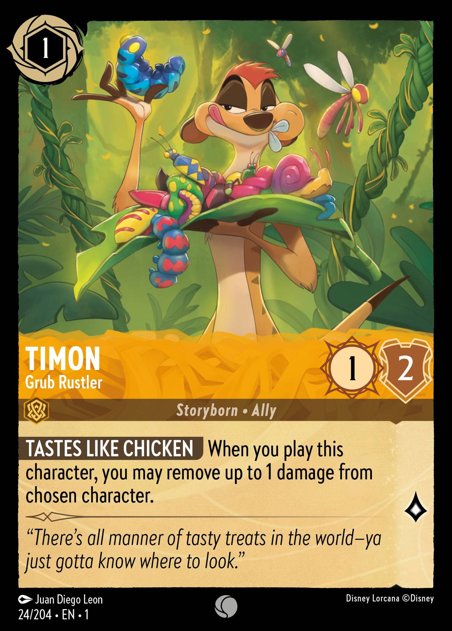 Timon - Grub Rustler - Common Lorcana Card