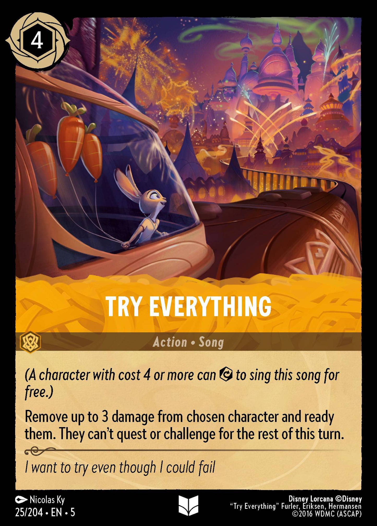 Try Everything - Uncommon Lorcana Card