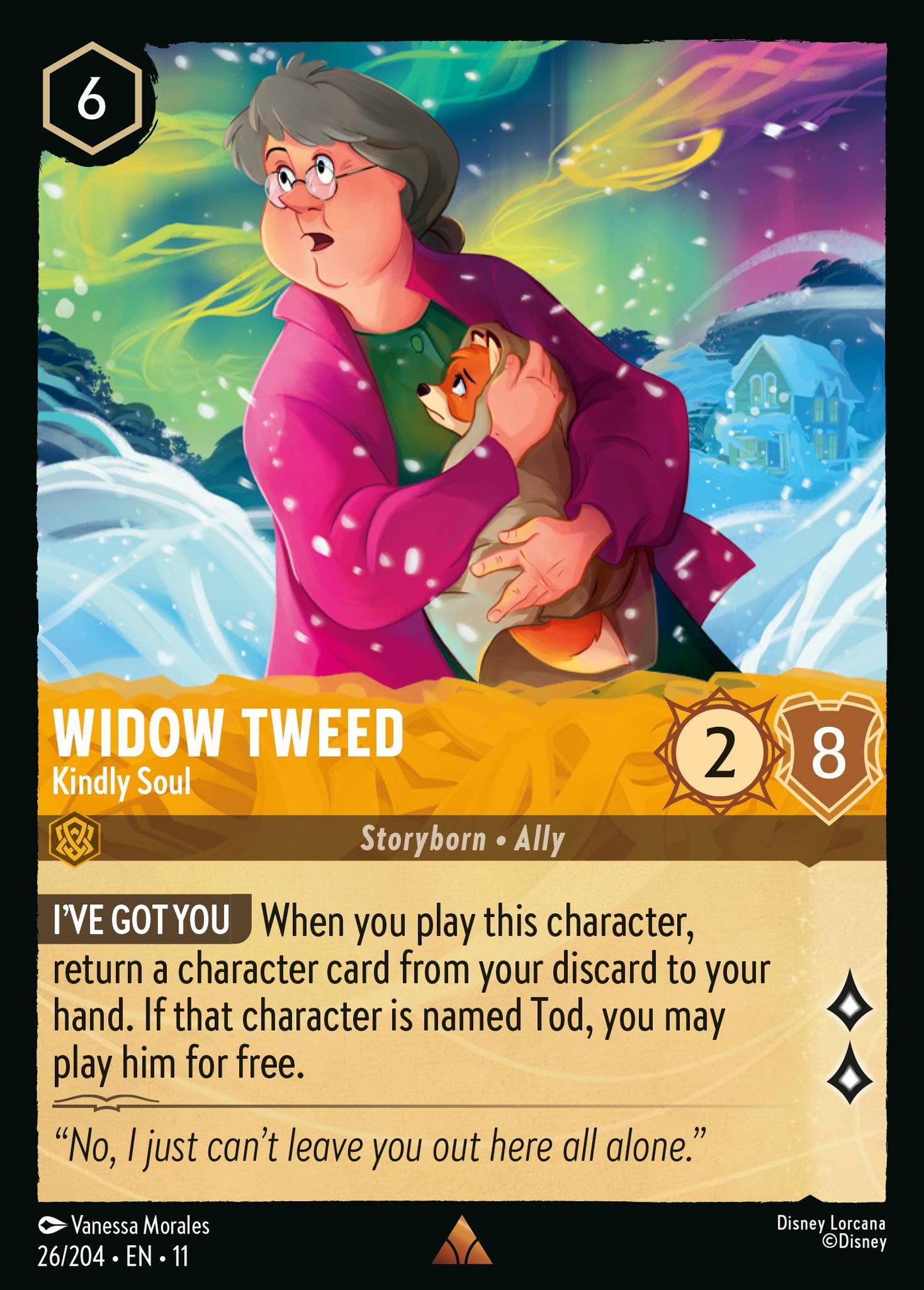 Widow Tweed - Kindly Soul - Rare Lorcana Card