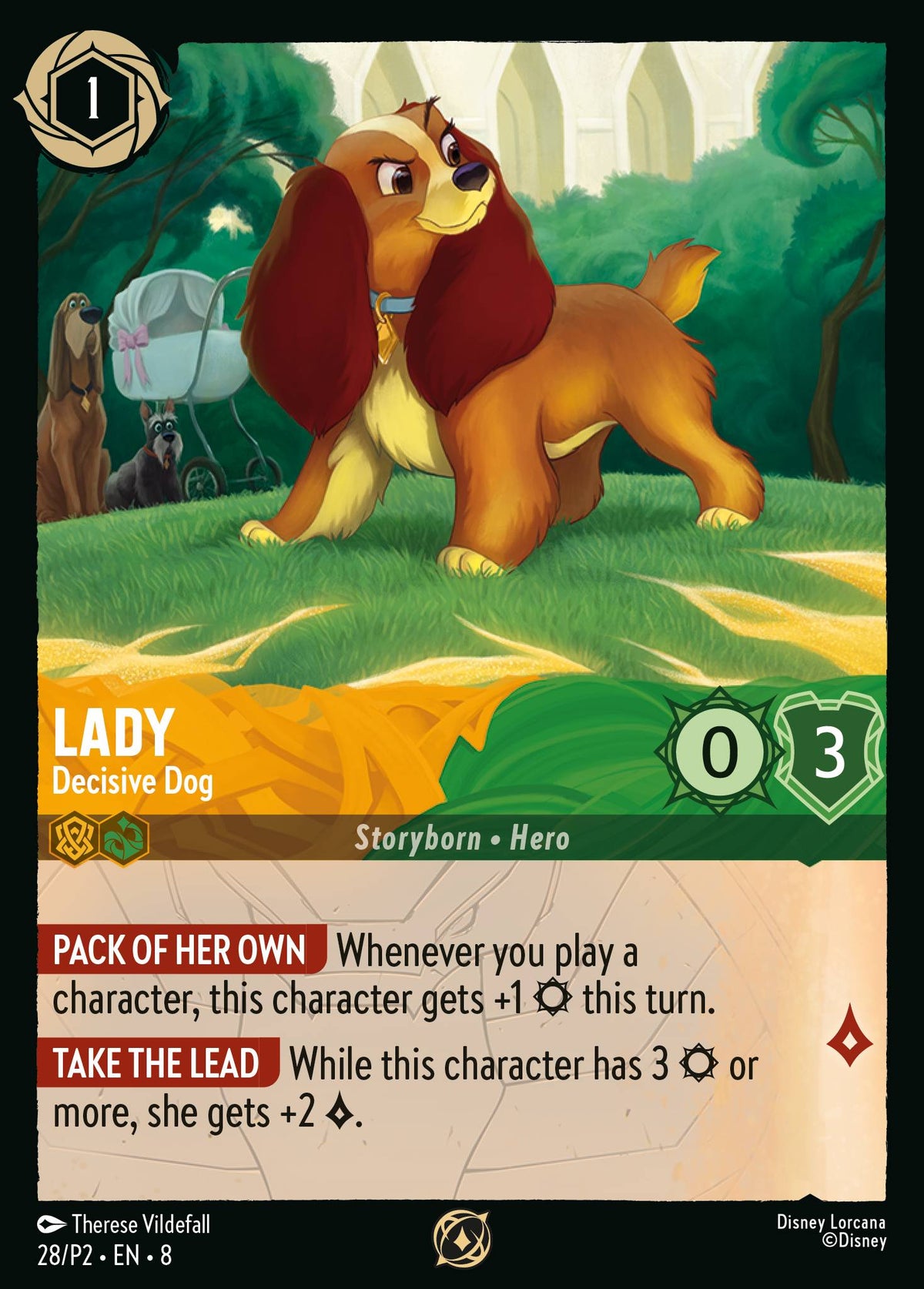 Lady - Decisive Dog - Disney Lorcana Promo Cards - Cold Foil