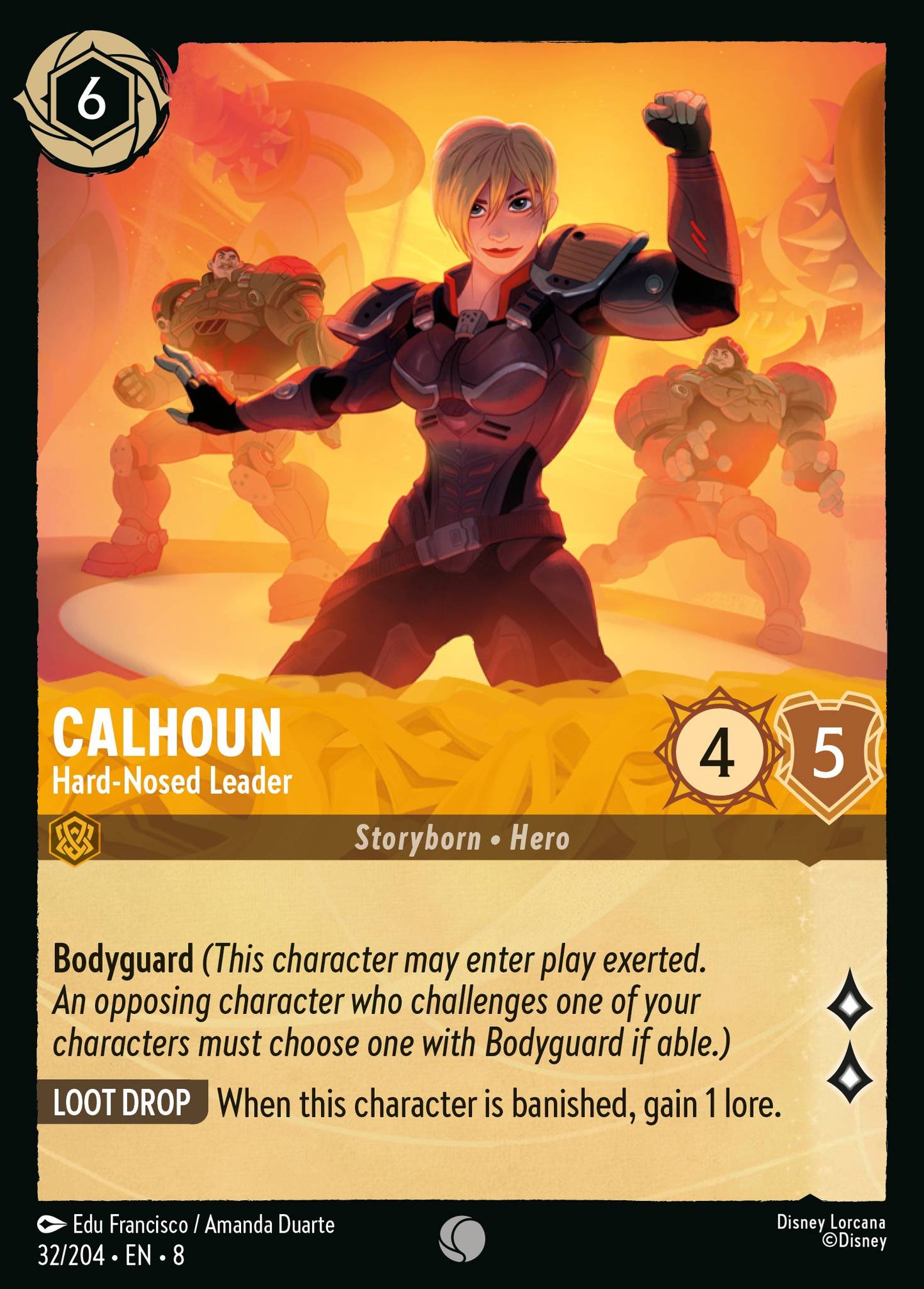 Calhoun - Hard-Nosed Leader - Common Lorcana Card