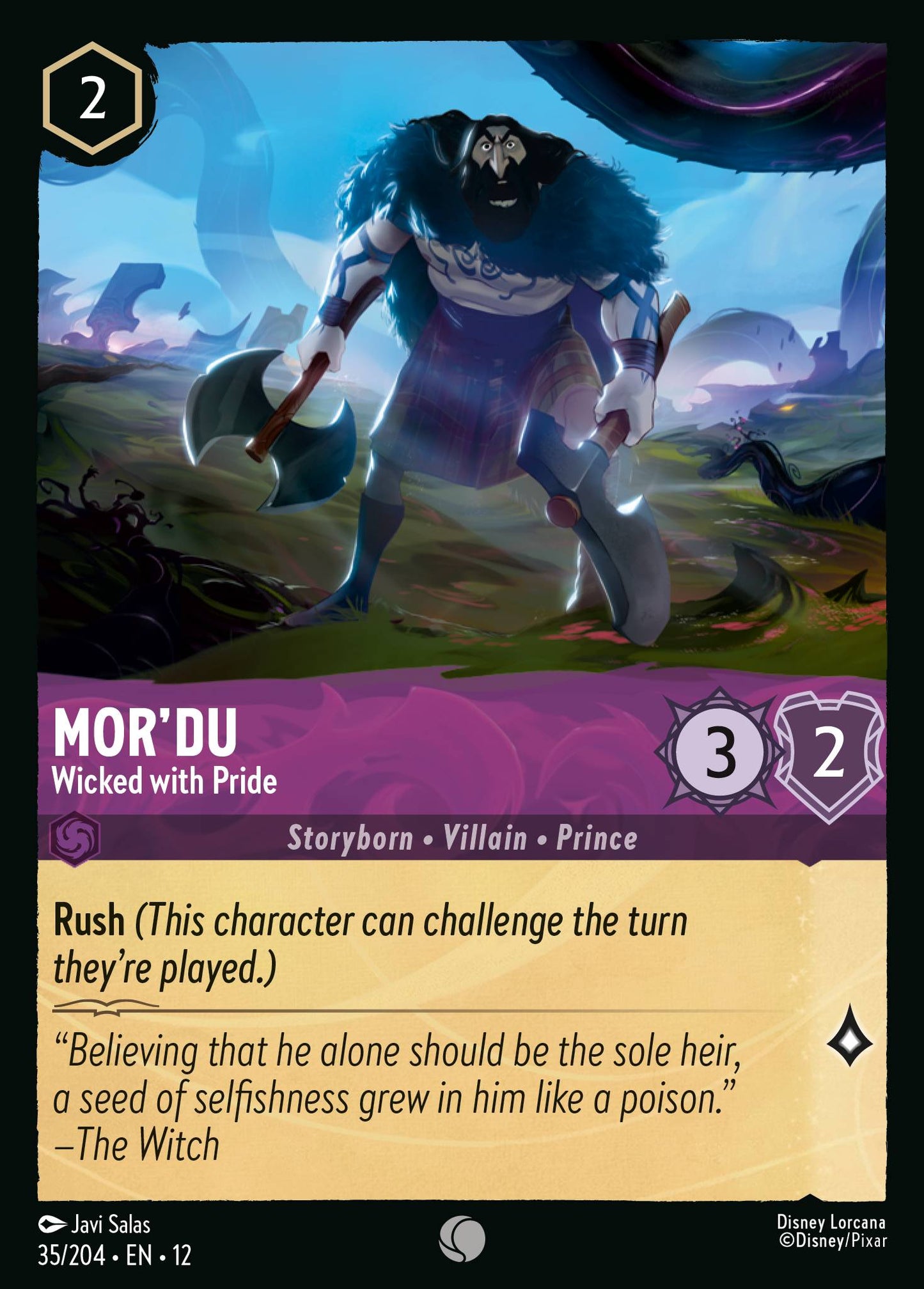 Mor'du - Wicked with Pride - Common Lorcana Card