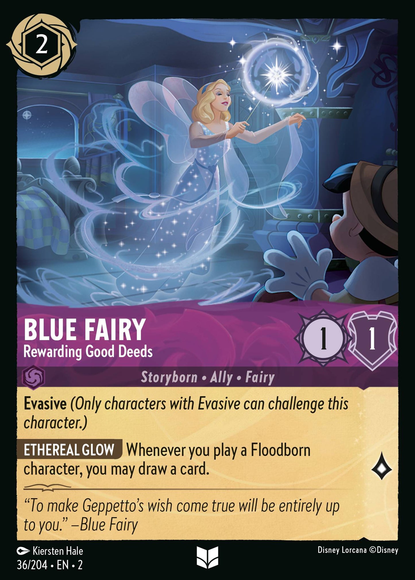 Blue Fairy - Rewarding Good Deeds - Uncommon Lorcana Card