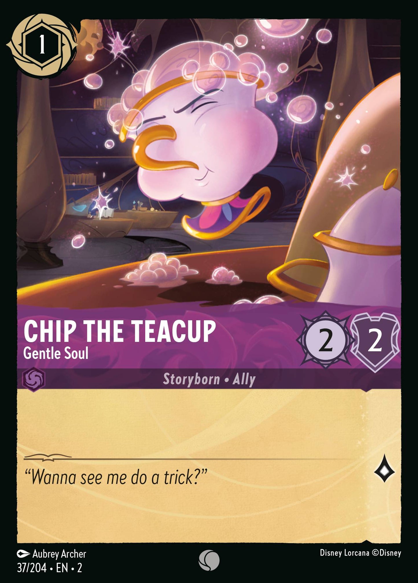 Chip the Teacup - Gentle Soul - Common Lorcana Card