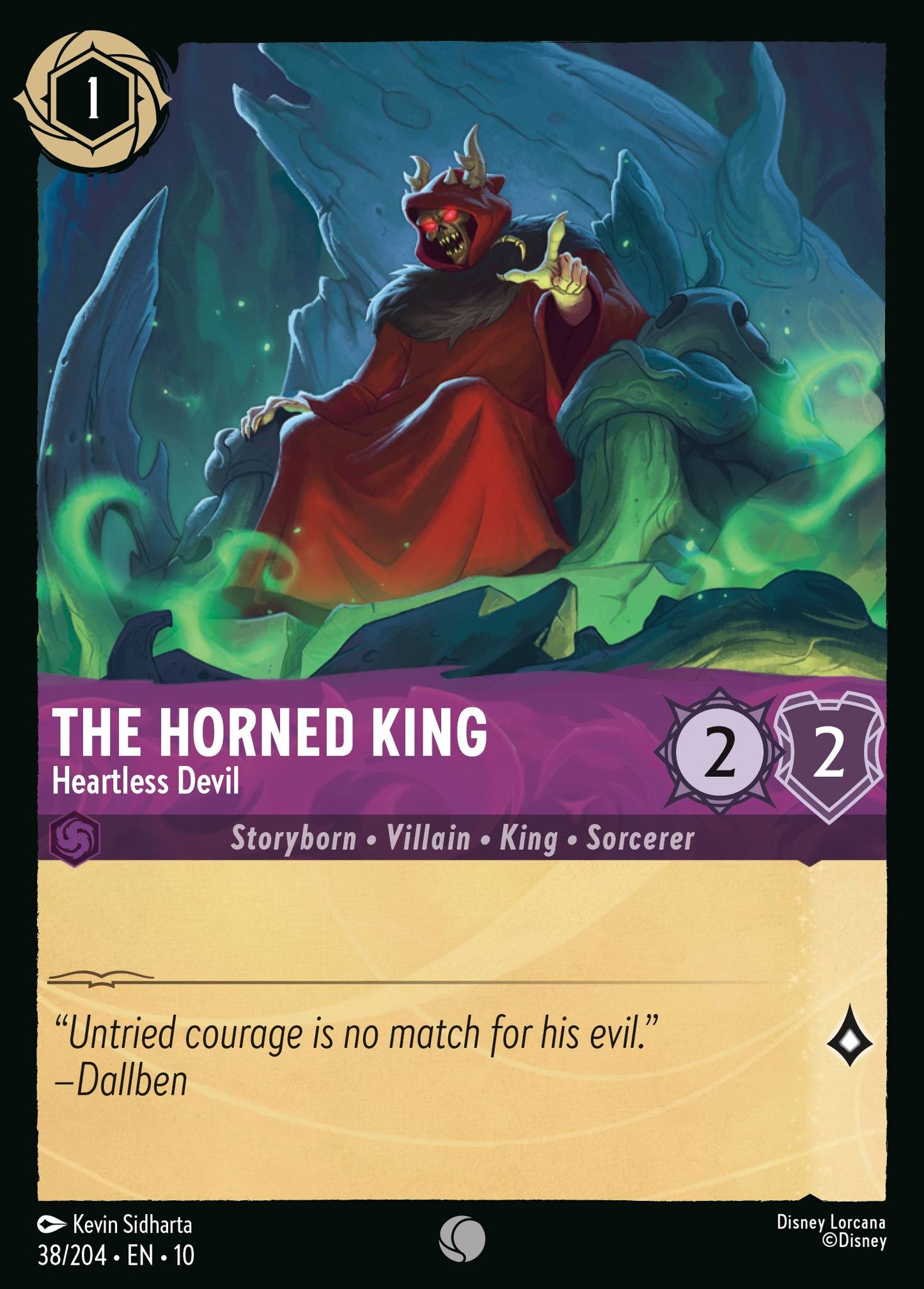 The Horned King - Heartless Devil - Common Lorcana Card