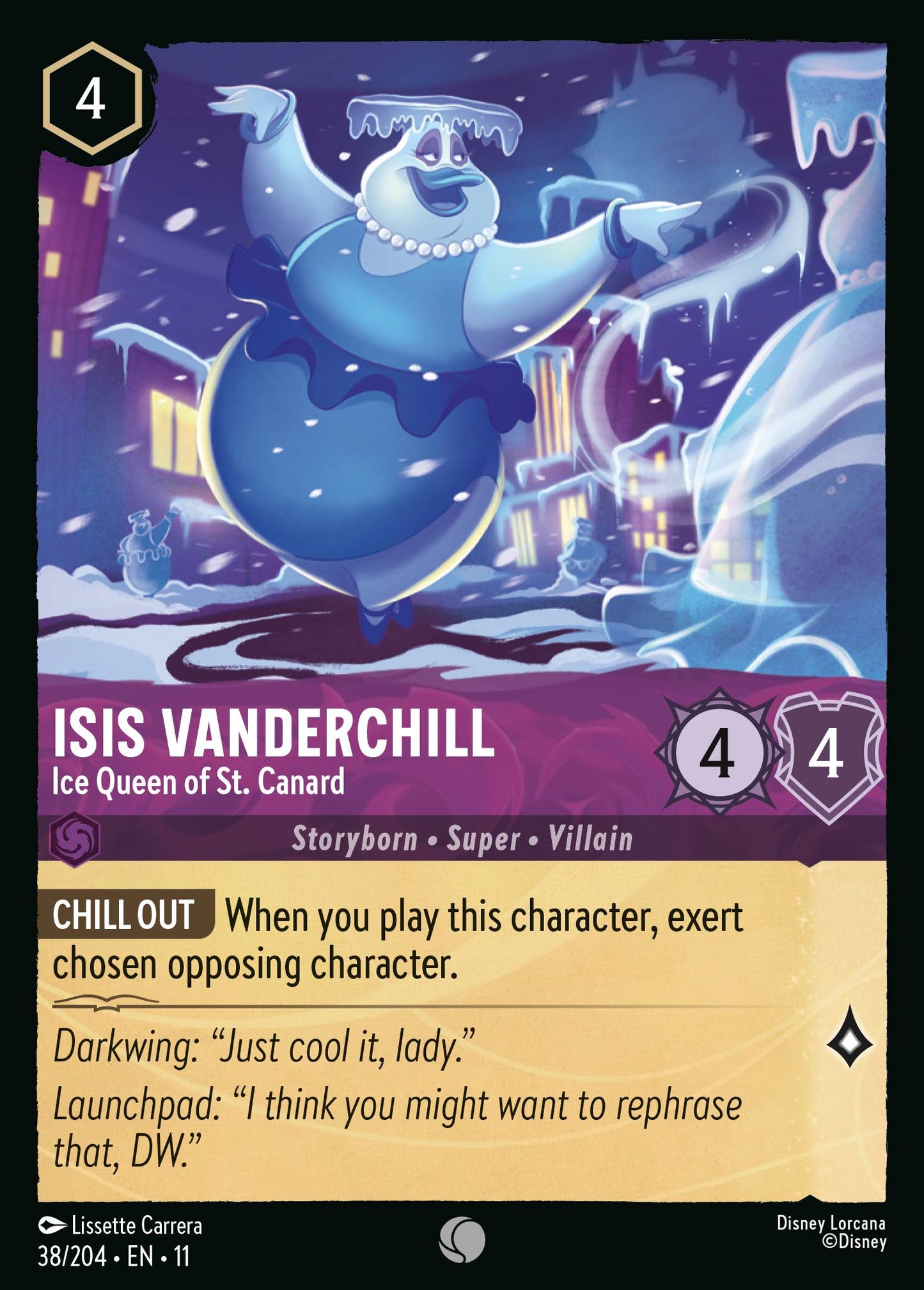 Isis Vanderchill - Ice Queen of St. Canard - Common Lorcana Card