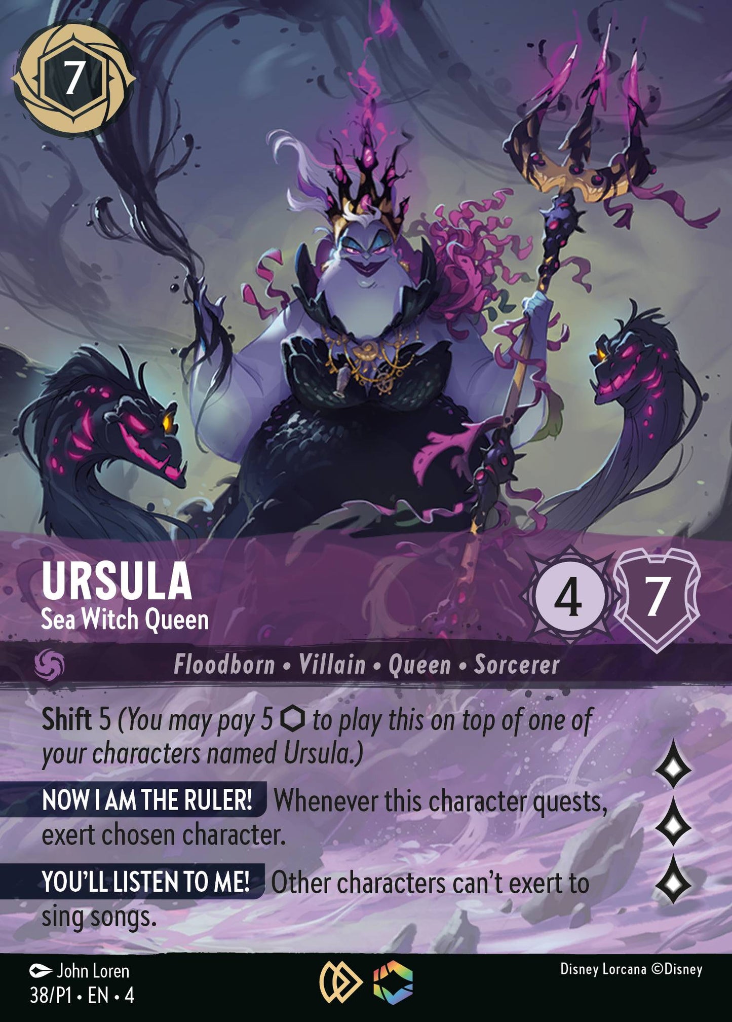 Ursula - Sea Witch Queen - Disney Lorcana Promo Cards - Holofoil