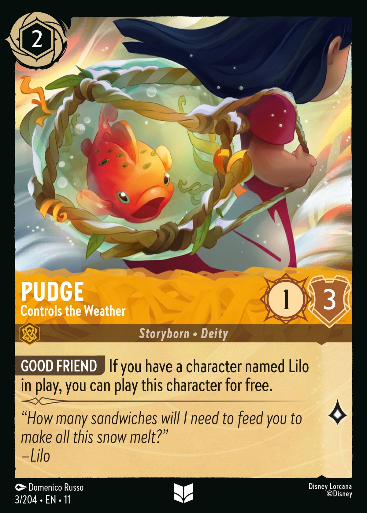 Pudge - Controls the Weather - Uncommon Lorcana Card