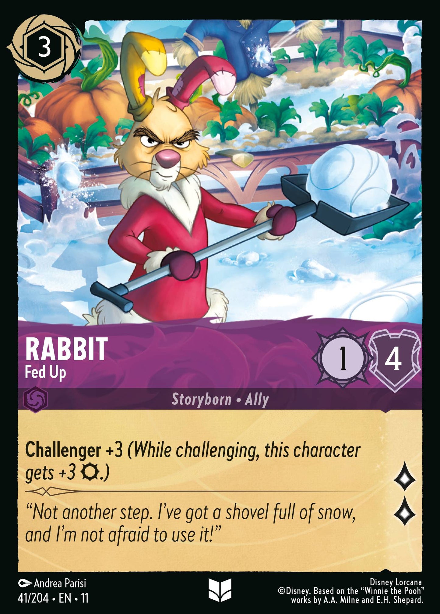 Rabbit - Fed Up - Uncommon Lorcana Card