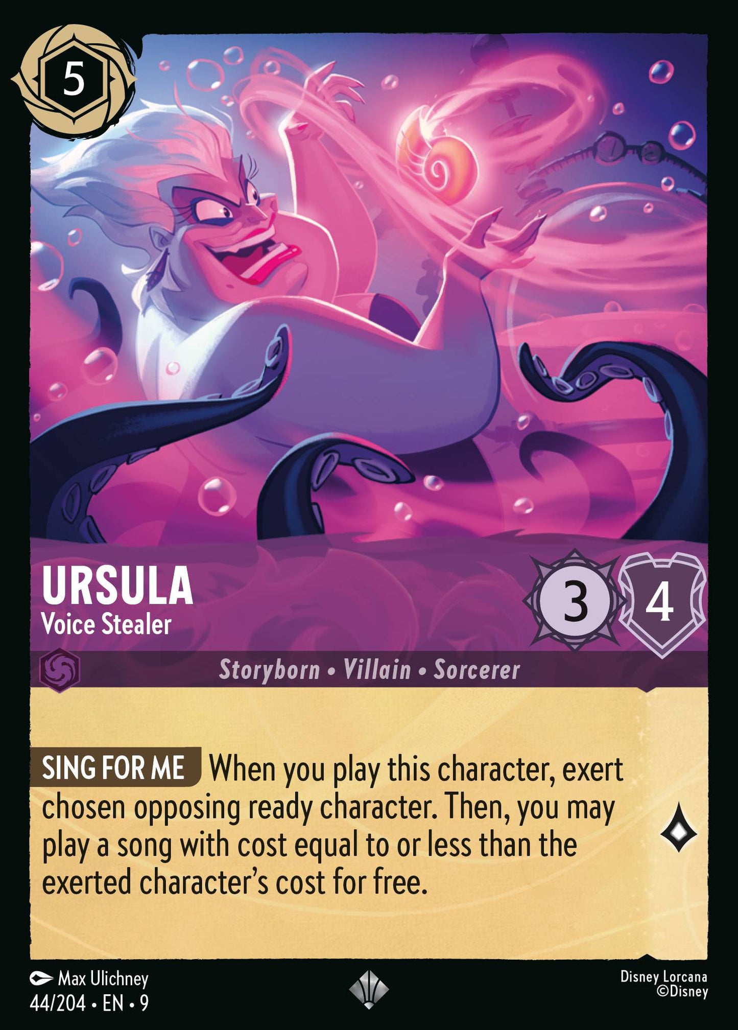Ursula - Voice Stealer - Super Rare Lorcana Card