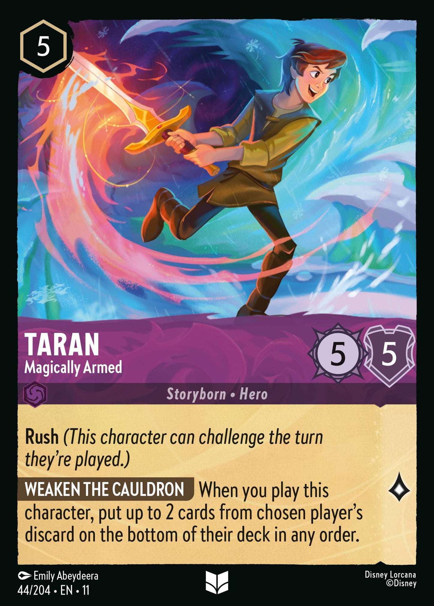 Taran - Magically Armed - Uncommon Lorcana Card